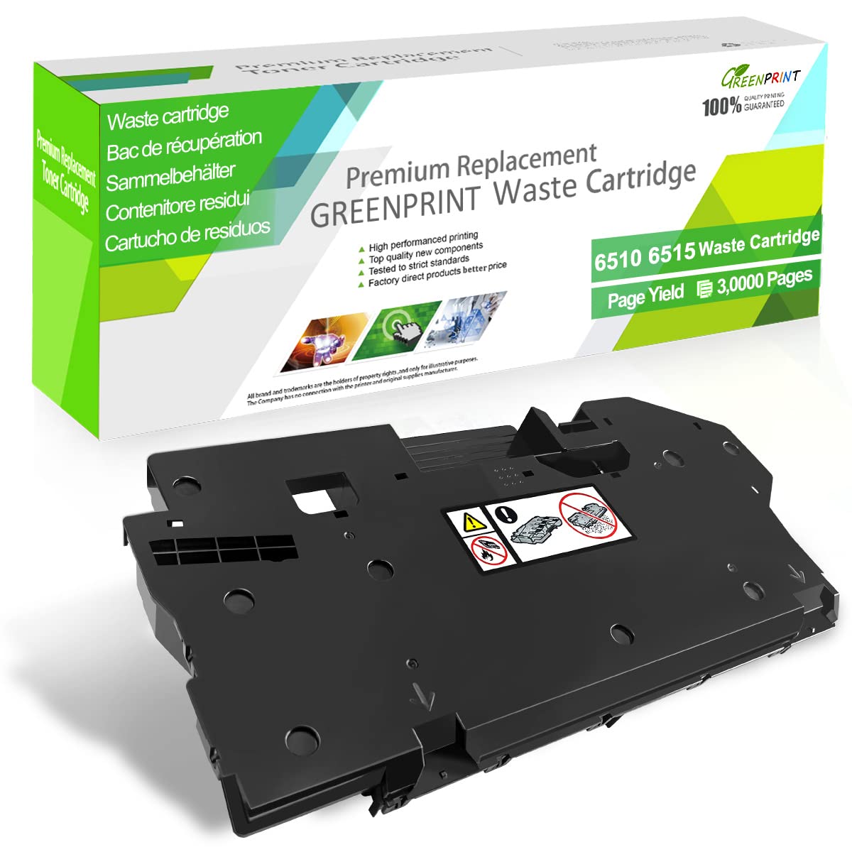 GREENPRINT 108R01416 Waste Toner Cartridge Collection Container Box 30000 Pages for Xerox Phaser 6510, WorkCentre 6515, Dell H625cdw H825cdw S2825cdn, Xerox VersaLink C600 C605 C500 C505 Printers