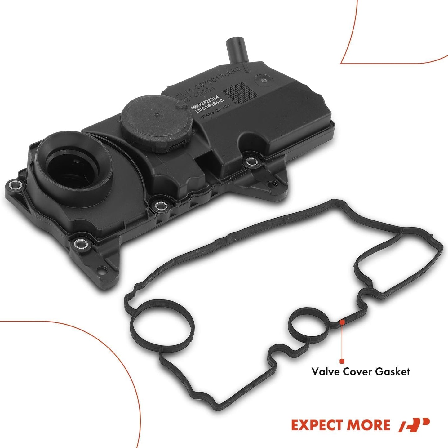 A-Premium Engine Valve Cover with Gasket Compatible with Volvo - 2015-2020 - S60, S80, S90, V60, V90, XC40, XC60, XC70, XC90, S60/V60/V90-Cross Country, 2.0L Turbo Engine, Replace # 32140004 31316184