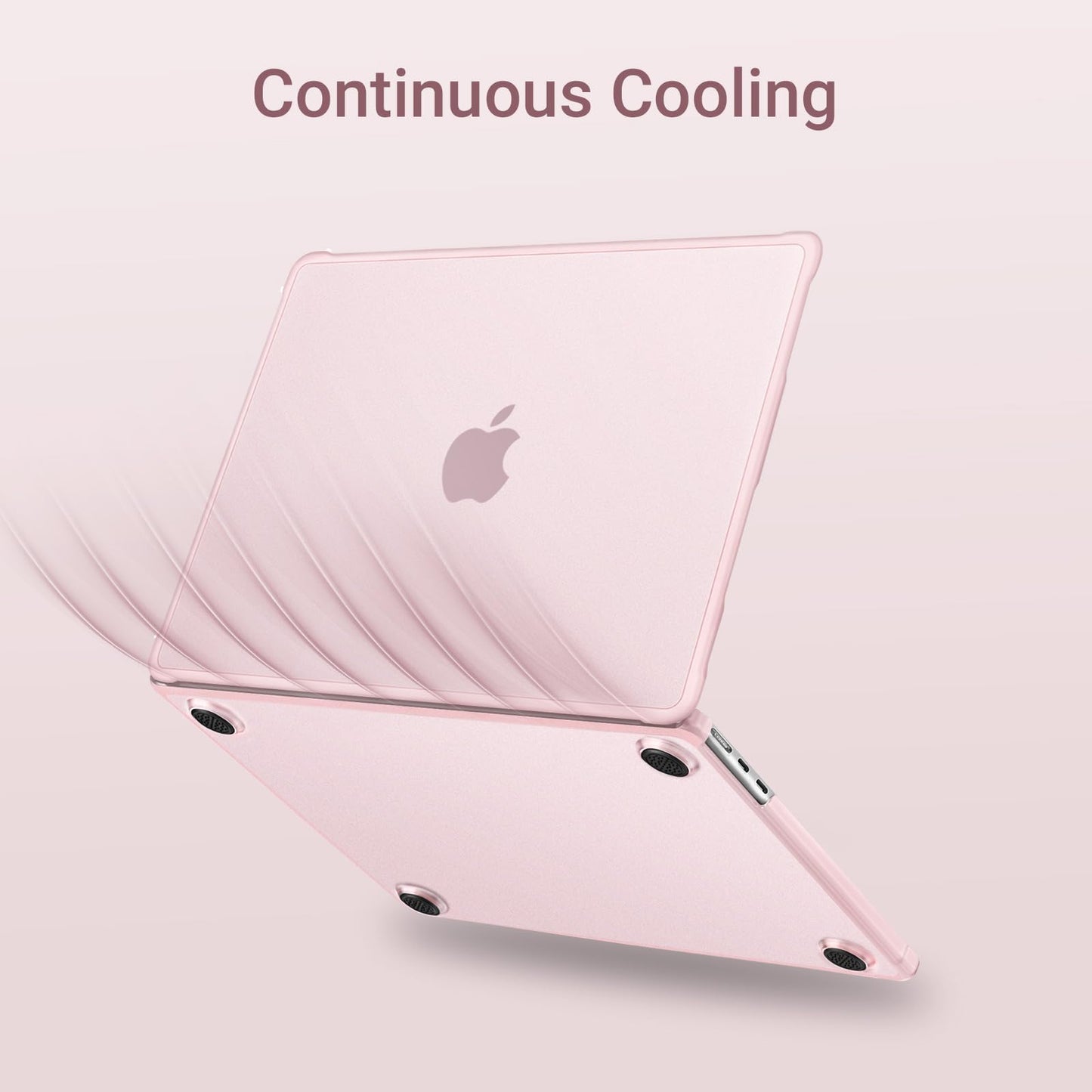 MOSISO Anti-Crack Slimness Case for MacBook Air 13 inch M5 M4 M3 M2 2026-2022 A3449 A3240 A3113 A2681,3 in 1 Kit Anti-Fingerprints Reinforced TPU Bumper Hard Shell for MacBook Air 13.6, Pink