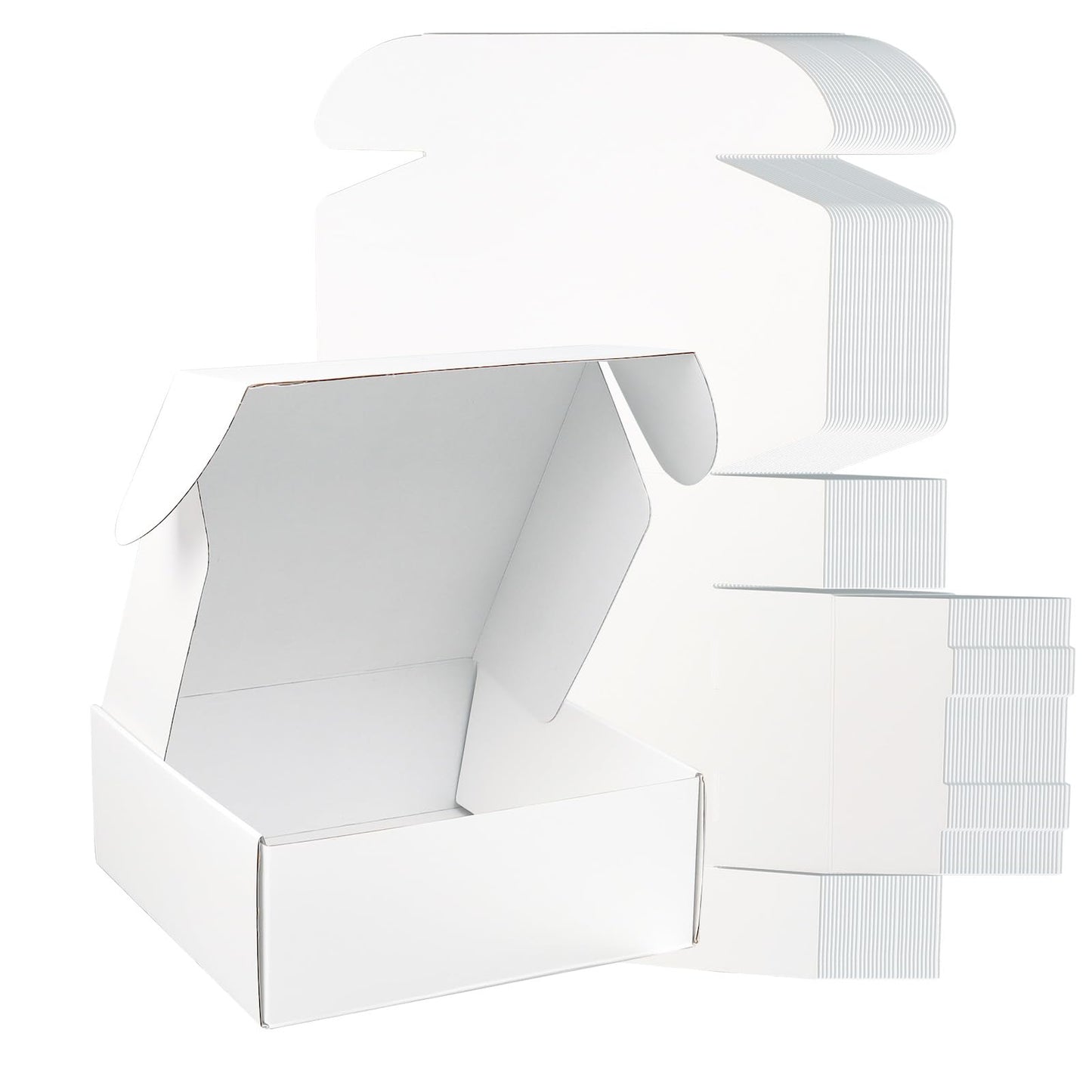 8x8x4 Inch White Shipping Boxes 30 Pack, Mailer Boxes for Packaging Small Business Supplies, Cardboard Boxes for Packaging, Packing Gift Boxes