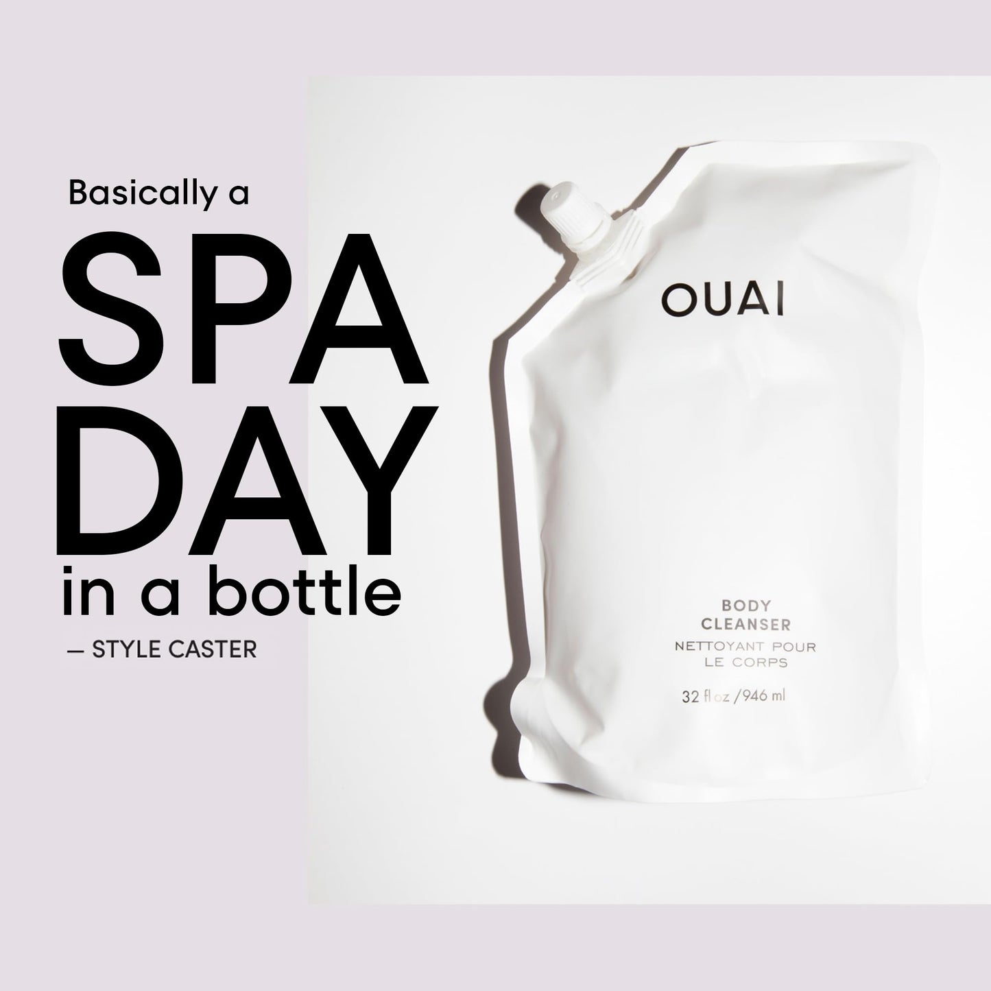 OUAI Body Cleanser Refill, Dean Street - Foaming Body Wash with Jojoba Oil and Rosehip Oil to Hydrate, Nurture, Balance and Soften Skin - Paraben, Phthalate and Sulfate Free Skin Care Products - 32 Oz