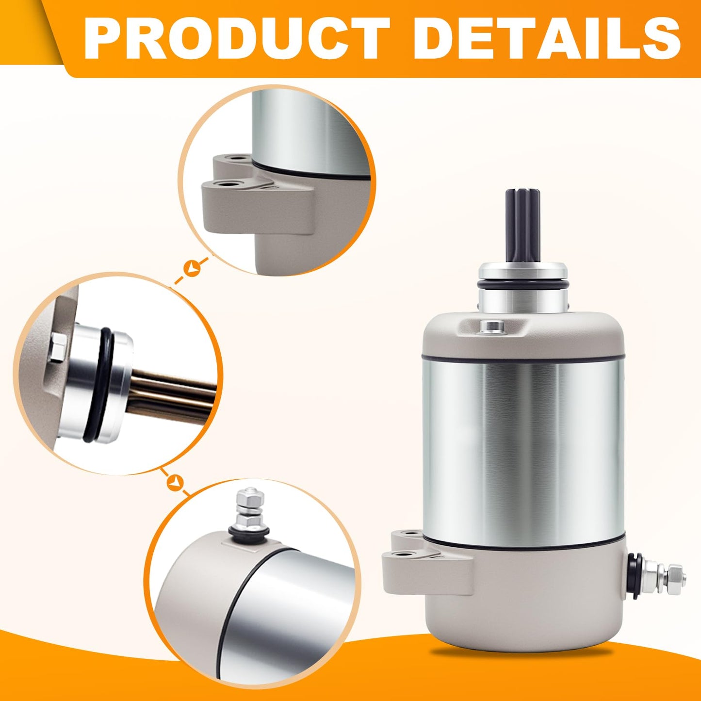 Starter Motor Replacement for Honda 350 FourTrax 4x4 2x4 ES S Rancher TRX350 FE/FM/TE/TM 2000-2006# 31200-HN5-671/31200-HN5-A81 / 31200-HN5-M01
