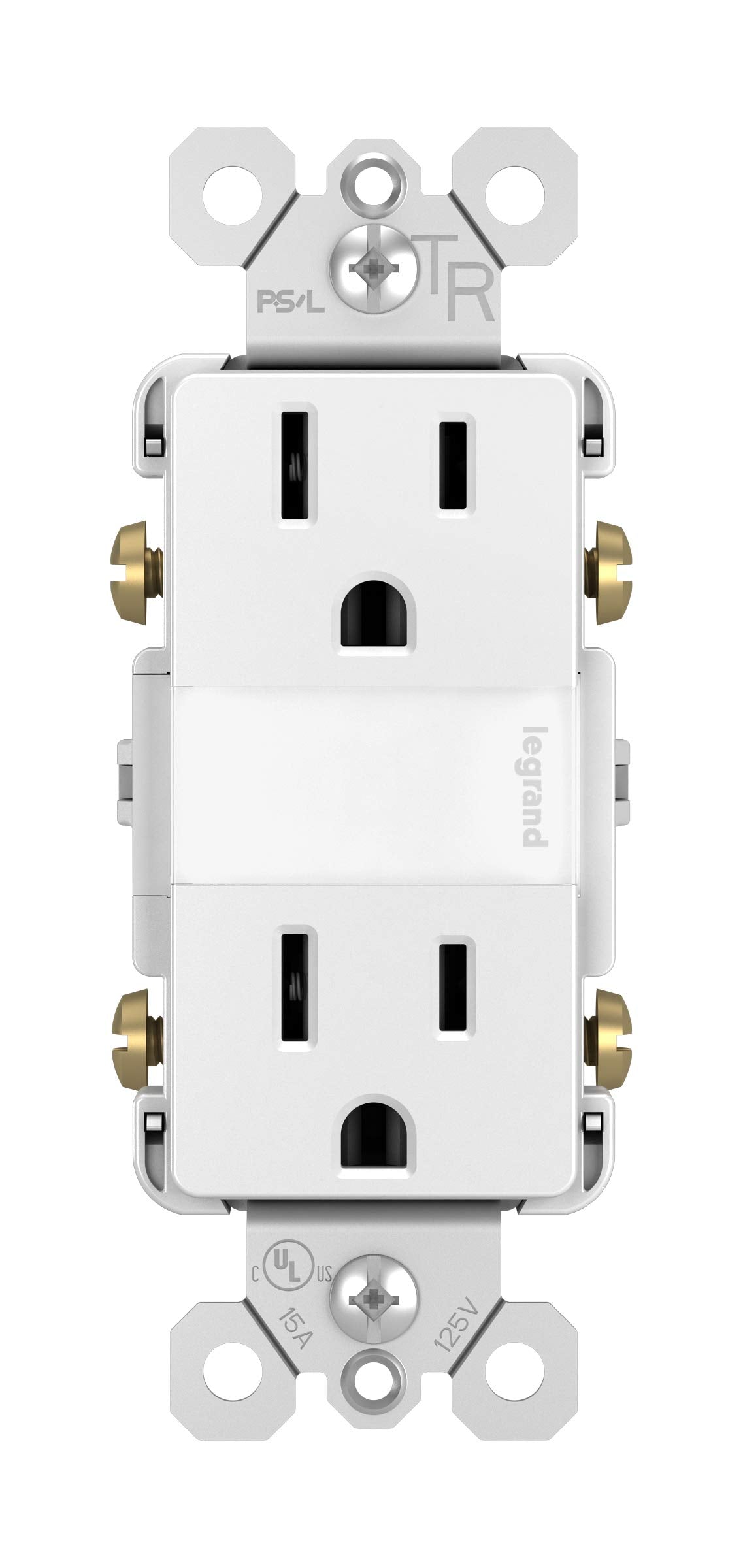 Legrand Radiant Adjustable LED Night Light Outlet, Nightlight Electrical Outlets, Tamper Resistant, Safe for Kids, White, NTL885TRWCC6