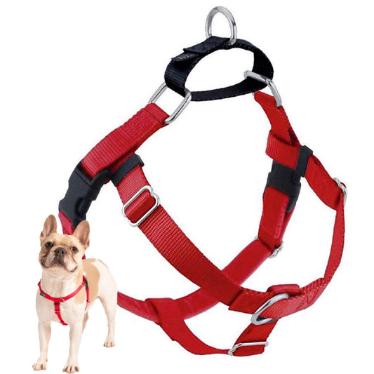 2 Hounds Design Freedom No Pull Dog Harness | Adjustable Gentle Comfortable Control for Easy Dog Walking | for Small Medium and Large Dogs | Made in USA | Leash Not Included | 1" XL Red