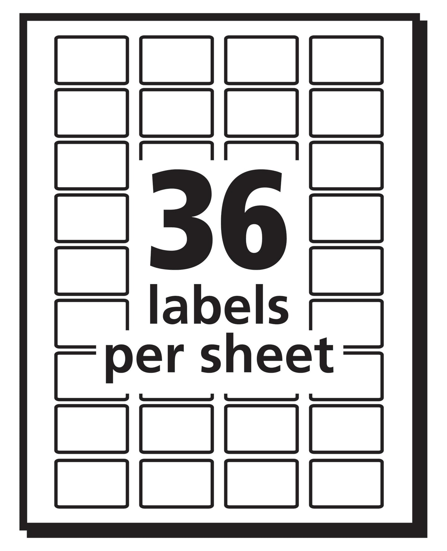 Avery Removable Labels, 1/2" x 3/4", White, 6 Packs for 6,048 Total (45418)