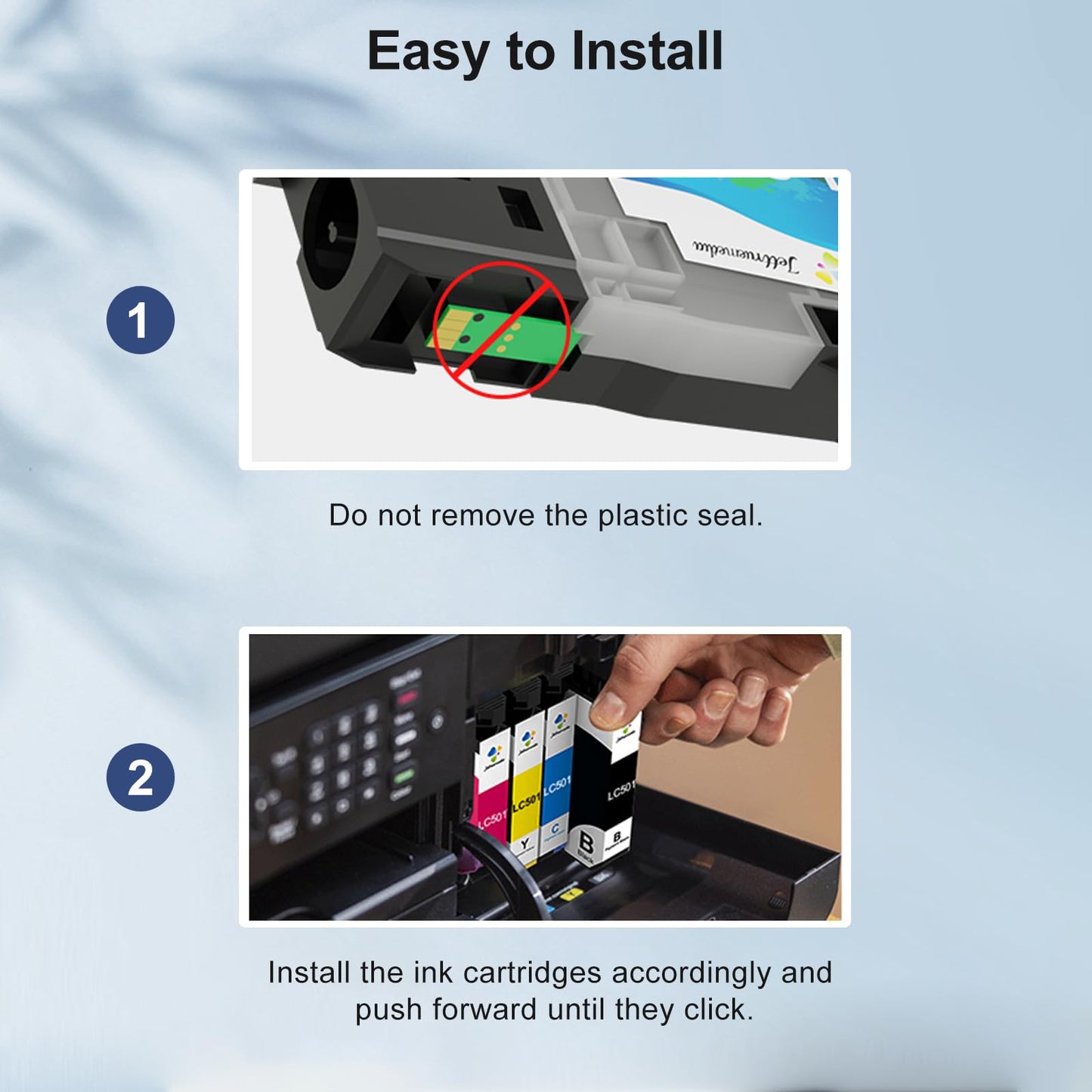 LC501 Ink Cartridges Compatible for Brother LC501 Ink Cartridges Replacement LC501XL LC501 XL Printer Ink Work with Brother Work Smart 1360 MFC-J1360DW MFC-J1410DW MFC-J1260W Printer (4 Pack)