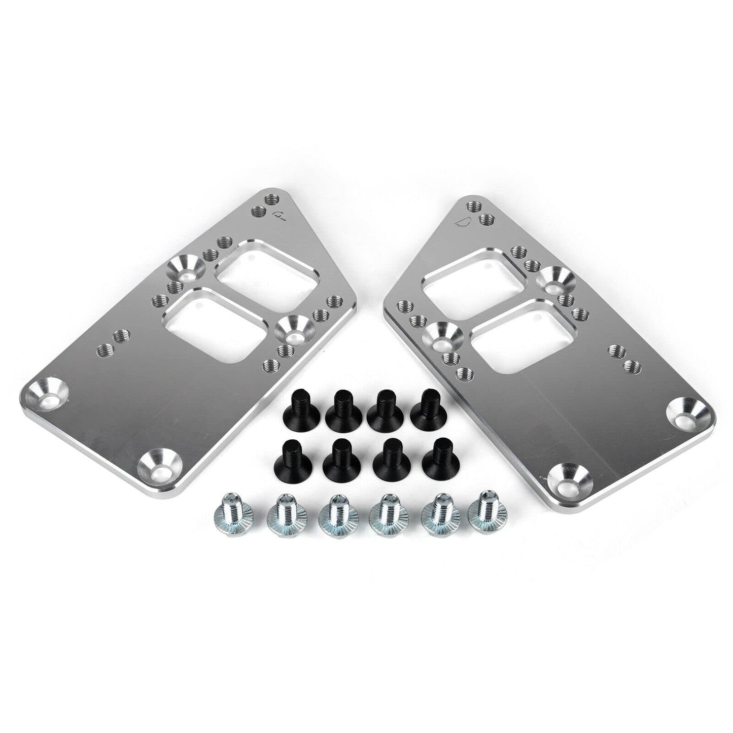 BAGARAATAN LS Swap Motor Mounts Adapter Plates,LS Conversion Adjustable Universal Swap Bracket Small Block,Billet Aluminum Engine Mounts for LS1 LS3 LS2 LQ4 LQ9 LS6 L92 L99 L33 LR4 for SBC Vehicle