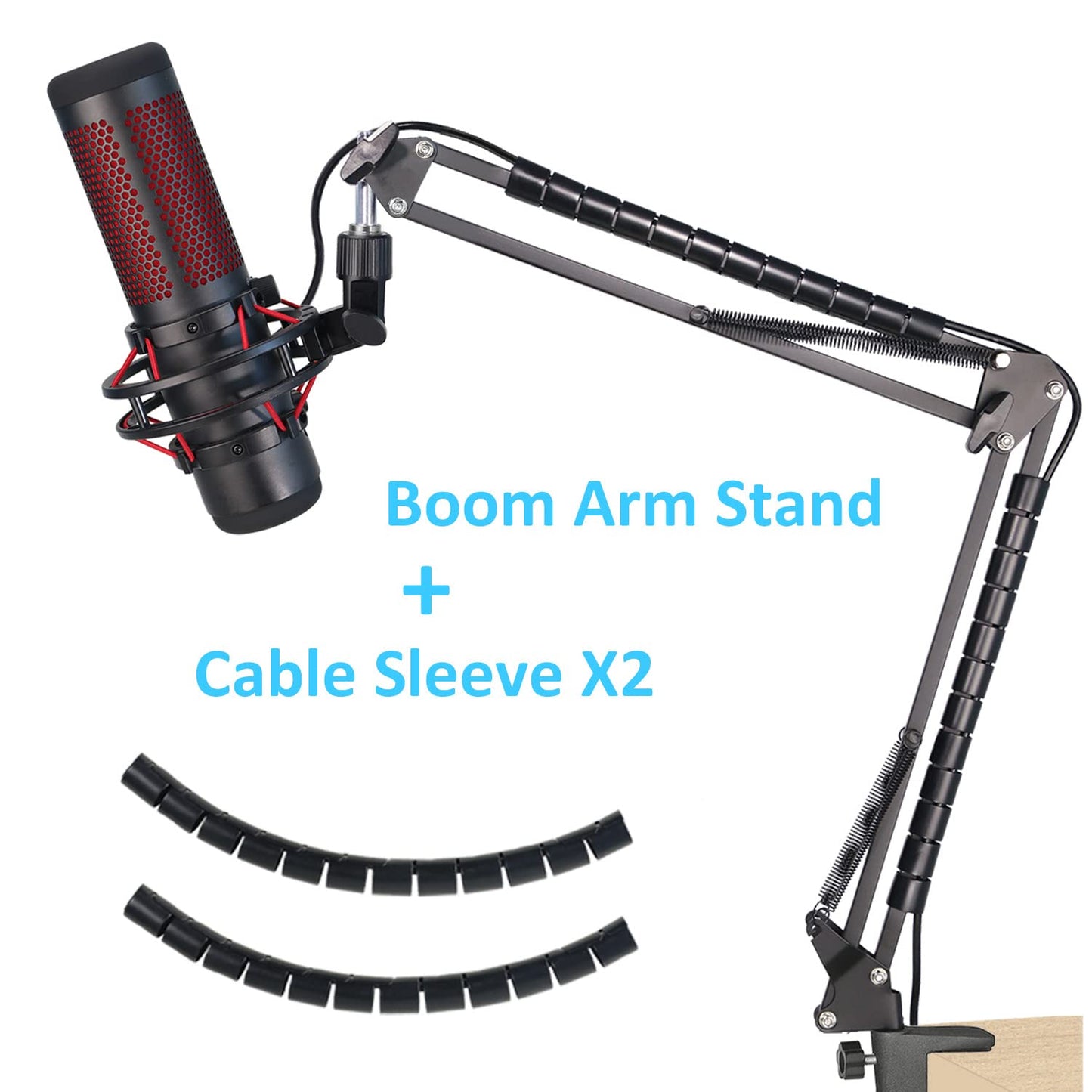 Hyperx Quadcast Boom Arm Stand - Mic Suspension Boom Arm with 3 Layers Windscreen Compatible with HyperX Quadcast S /2 S, SoloCast 2, Shure MV7+ Microphone to Improve Sound Quality by YOUSHARES
