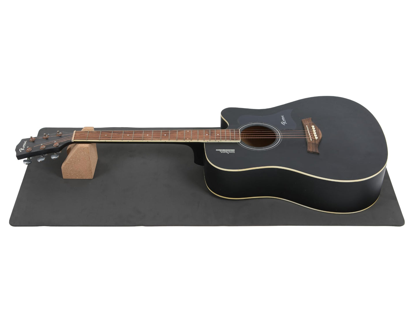 IRSTBL - 104 × 44 cm Guitar Work Mat & Adjustable Cork Neck Rest – Non-Slip Repair Cradle for Acoustic, Electric, Ukulele & Violin – Includes String Cleaner Tool & Carry Strap