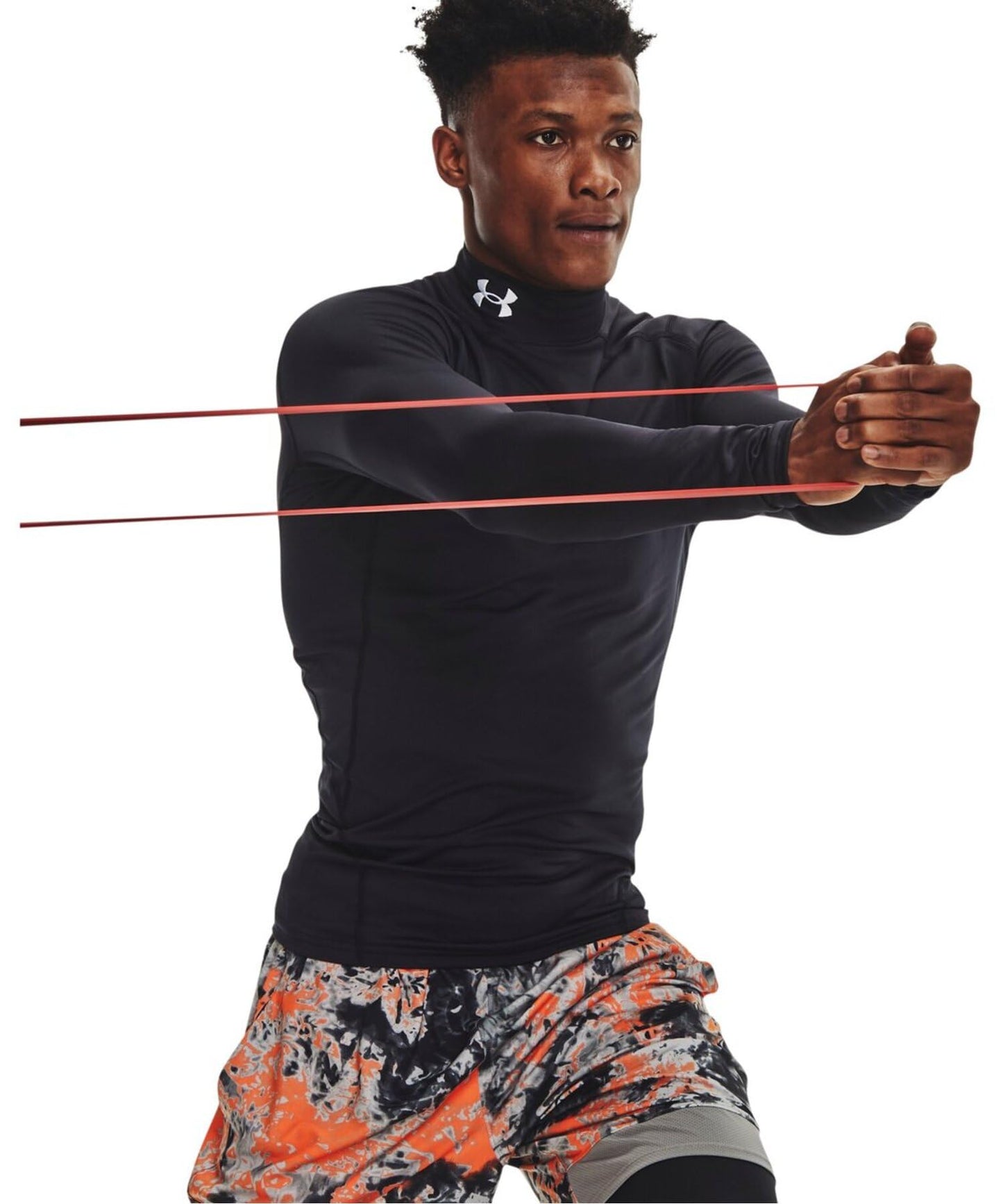 UA CG Armour Comp Mock Black/White