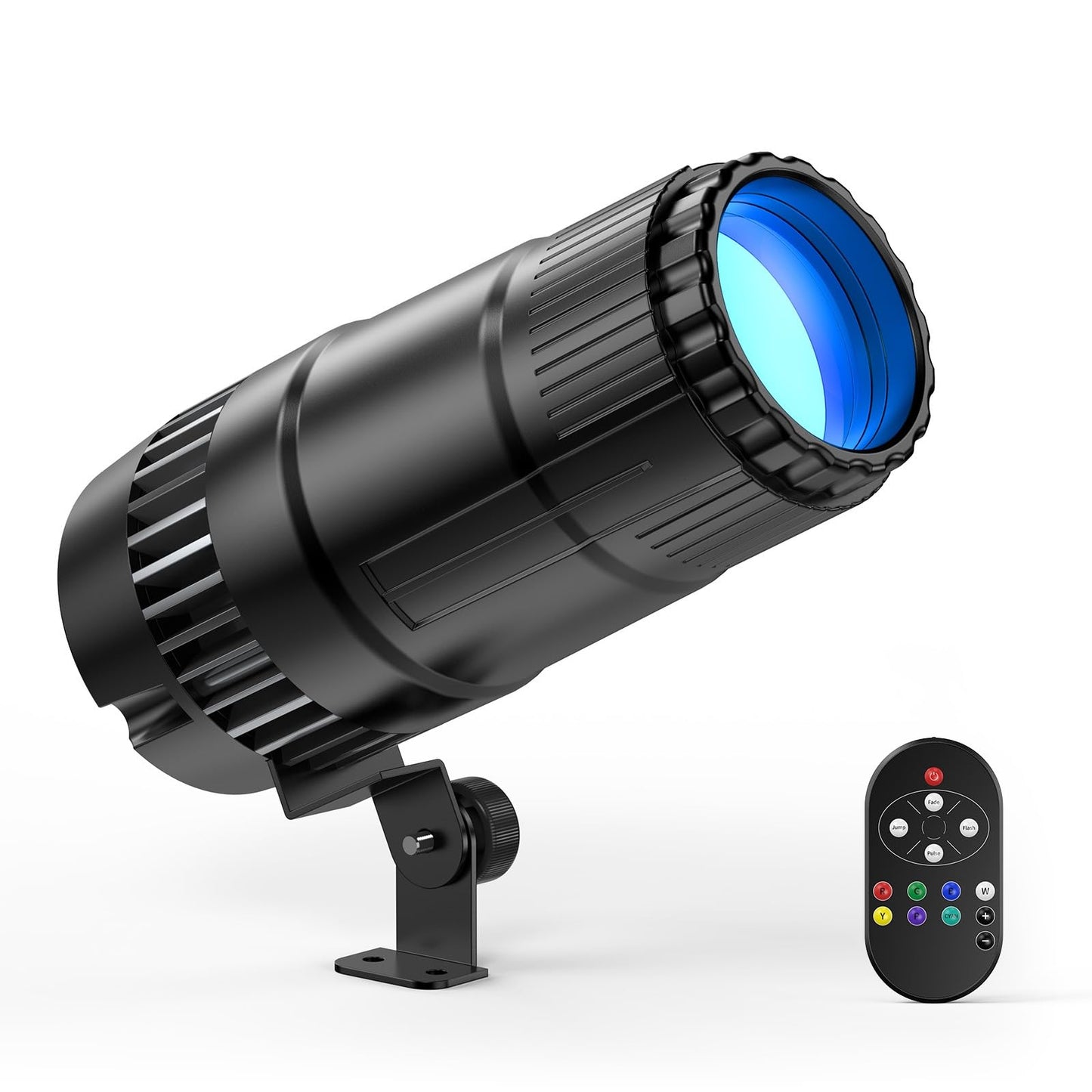 20W Pinspot Light with Remote,RGBWYP+Cyan LED Beam Spot Lights,Ultra Bright Mirror Disco Ball Spotlight Stage Light for DJ Disco Party Bar Club Show Wedding Children's Theater