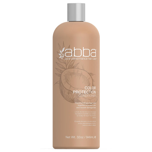 ABBA Color Protection Conditioner, Coconut Oil & Sage, 32 Fl Oz