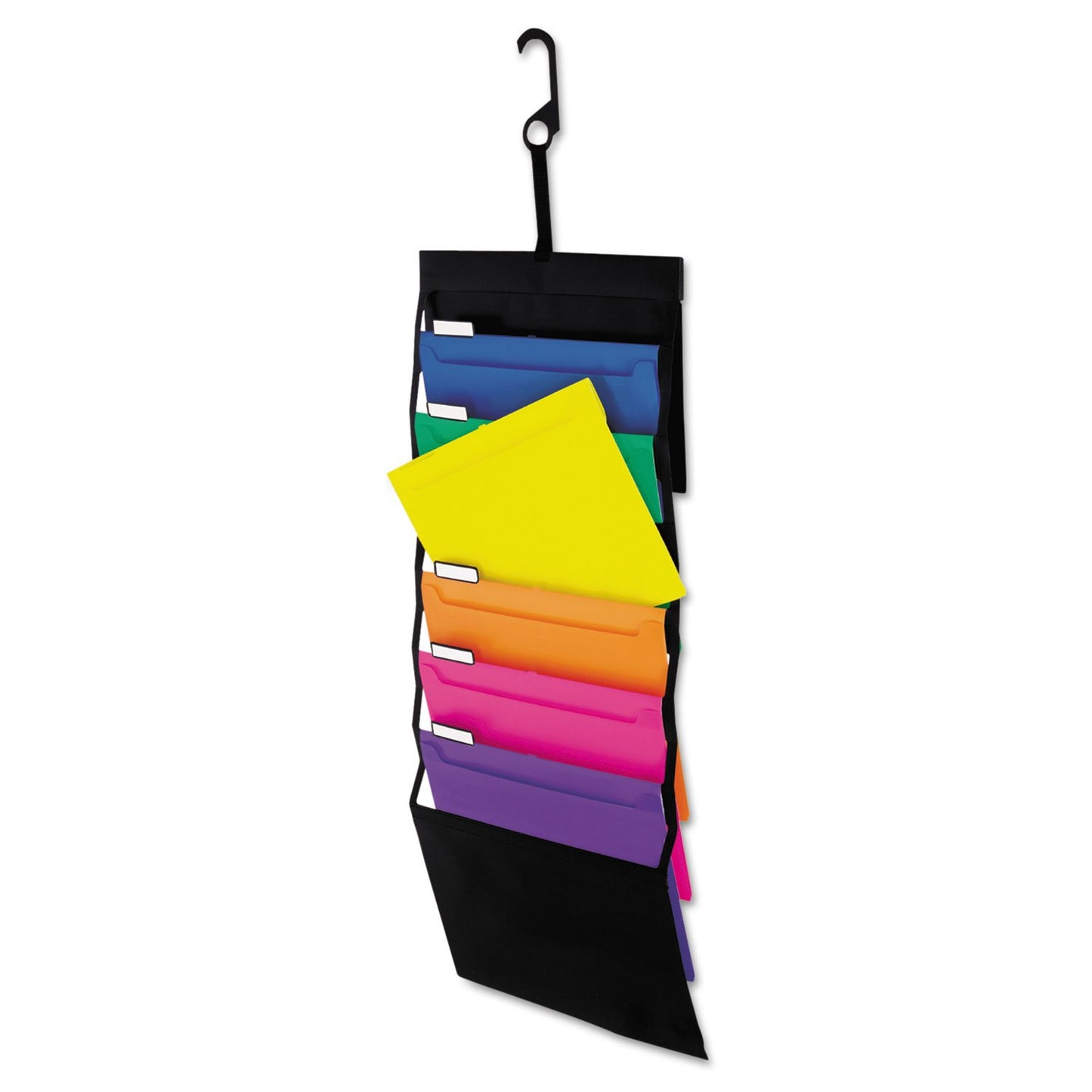 Pendaflex Desk Free Hanging Organizers, 6-Pockets, Letter, Black/Assorted,