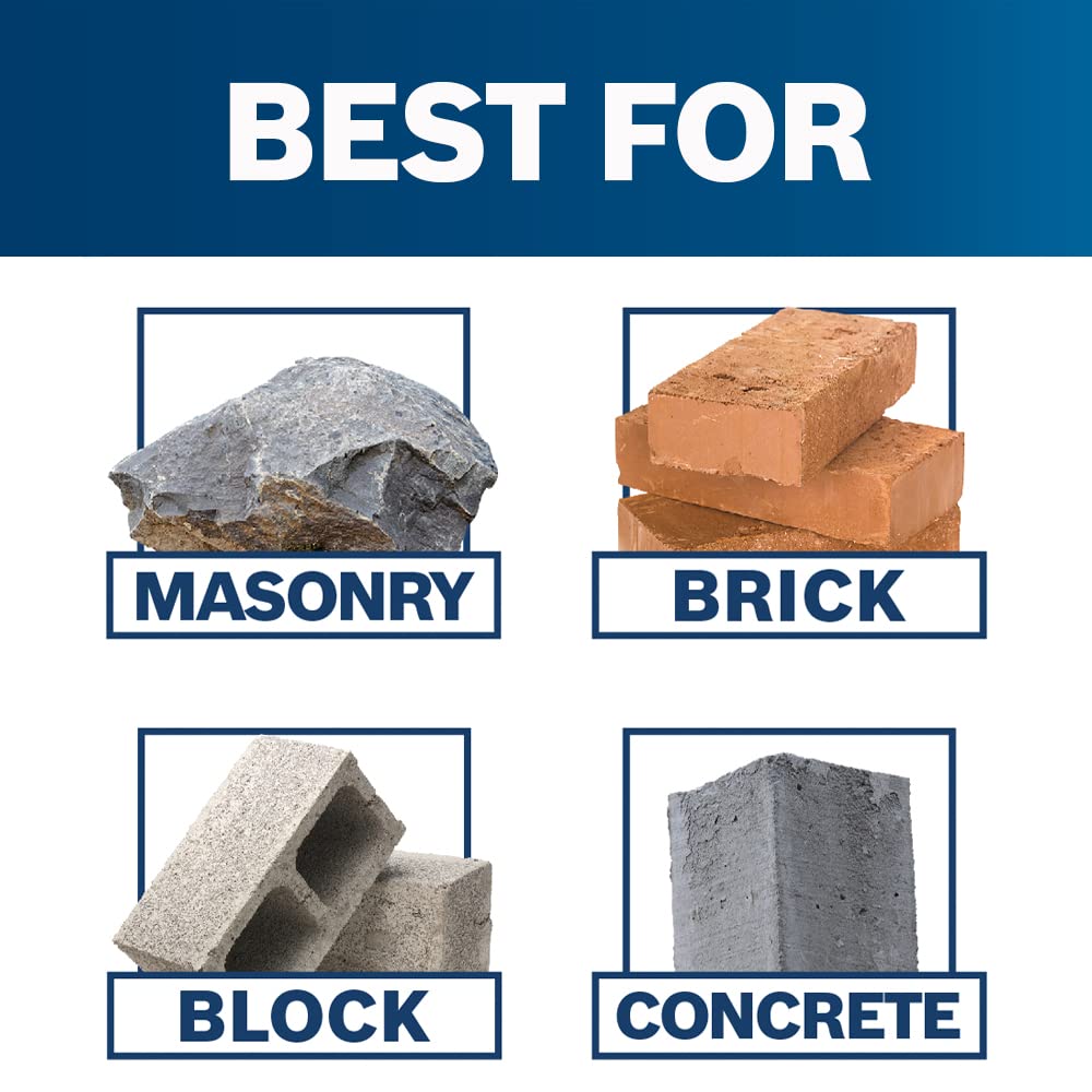 BOSCH 7 Piece Carbide-Tipped SDS-Plus Rotary Hammer Drill Bit Set with Storage Case HCK001, Gray