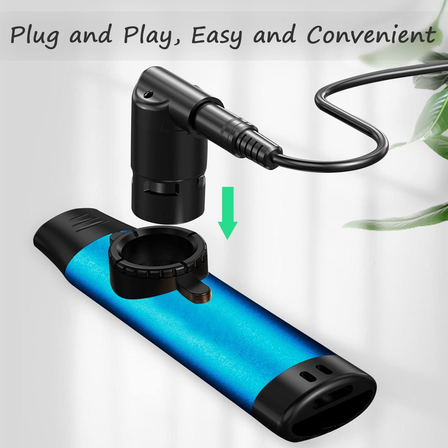 Electric Kazoos for Adults,Metal Kazoo with 5 Flute Diaphragms,Kazoos with Adjustable Tone for Guitar, Ukulele, Violin, Piano, Keyboard,Mini Kazoos Musical Instruments for Kids Bulk (Electric Blue)