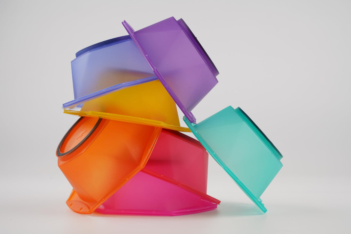 Professional Salon Hair Dye & Coloring Brush and Tint Bowl Set, 7 Rainbow Application Brushes and Mixing Bowls (Pastel Rainbowl)