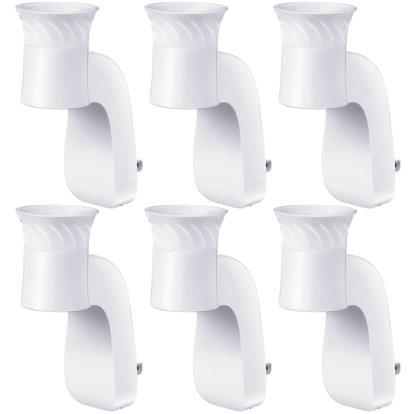 Hohean 6 Pack Wall Fragrance Plug in Compatible with Bath and Body Works WallFlower Refills, ETL Certified, Rotatable, Precise Scent Adjustable Fragrance Control Diffuser Plug for Home, Office (White)