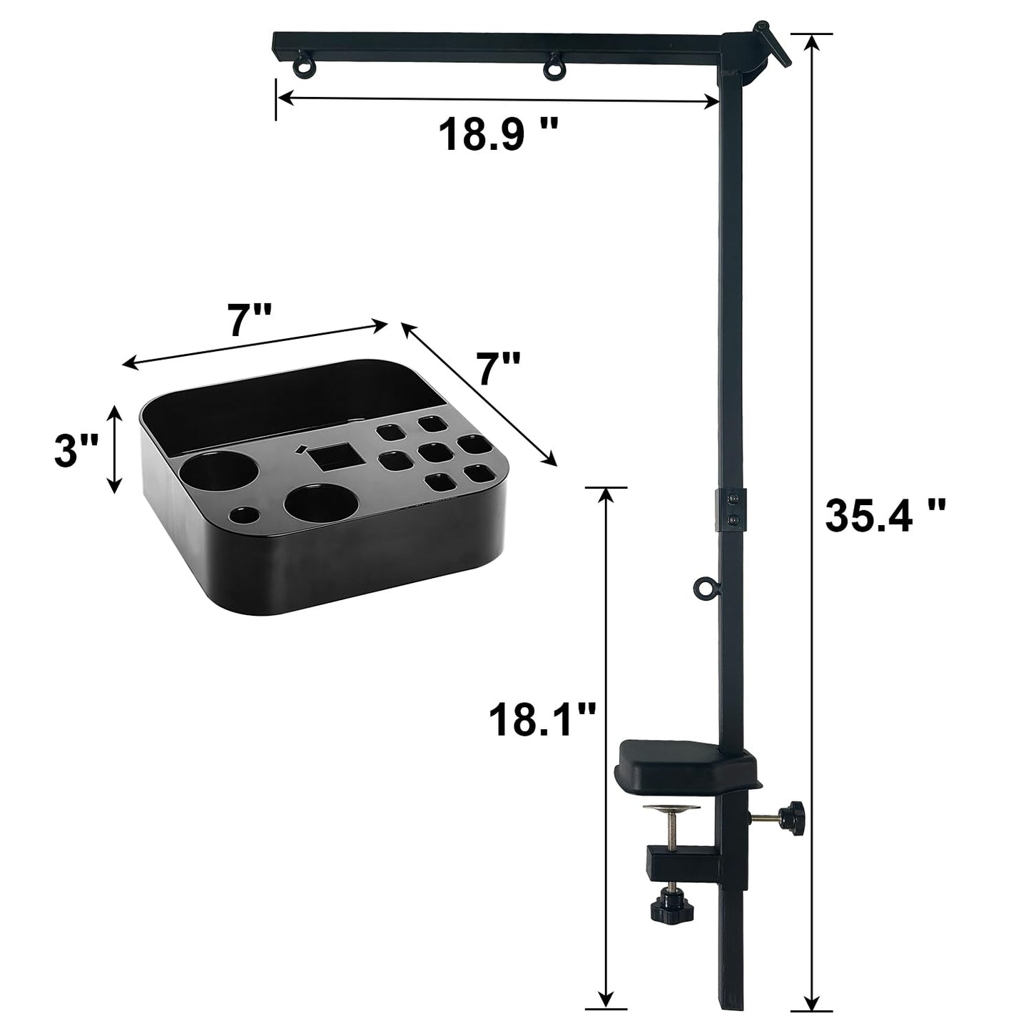 SHELANDY Pet grooming arm with clamp for large and small dogs - 35 inch height adjustable and Free two No Sit Haunch Holder (BLACK)