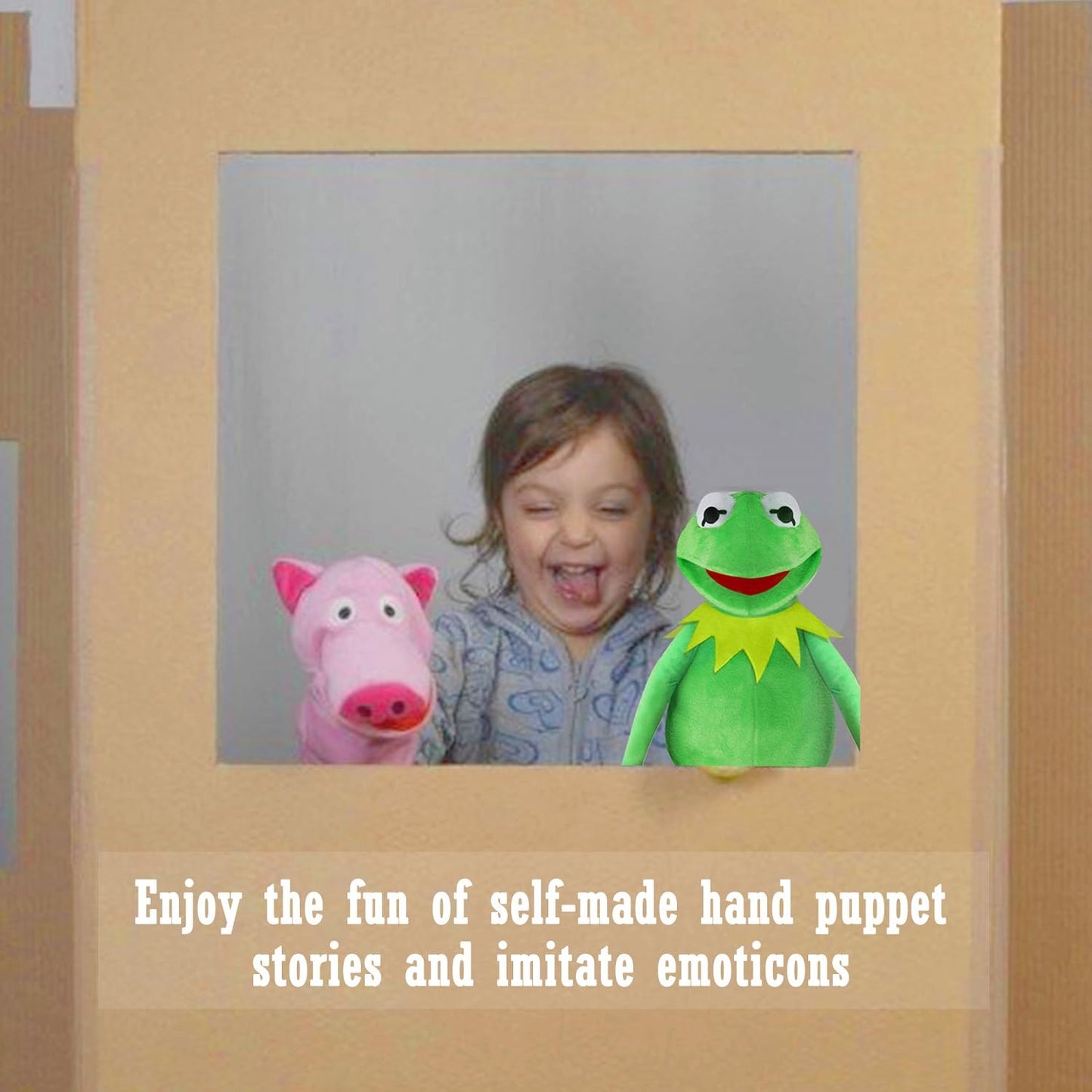 Kermit Frog Puppet, The Muppets Show, Soft Hand Frog Stuffed Plush Toy, Gift Ideas for Boys and Grils- 24 Inches
