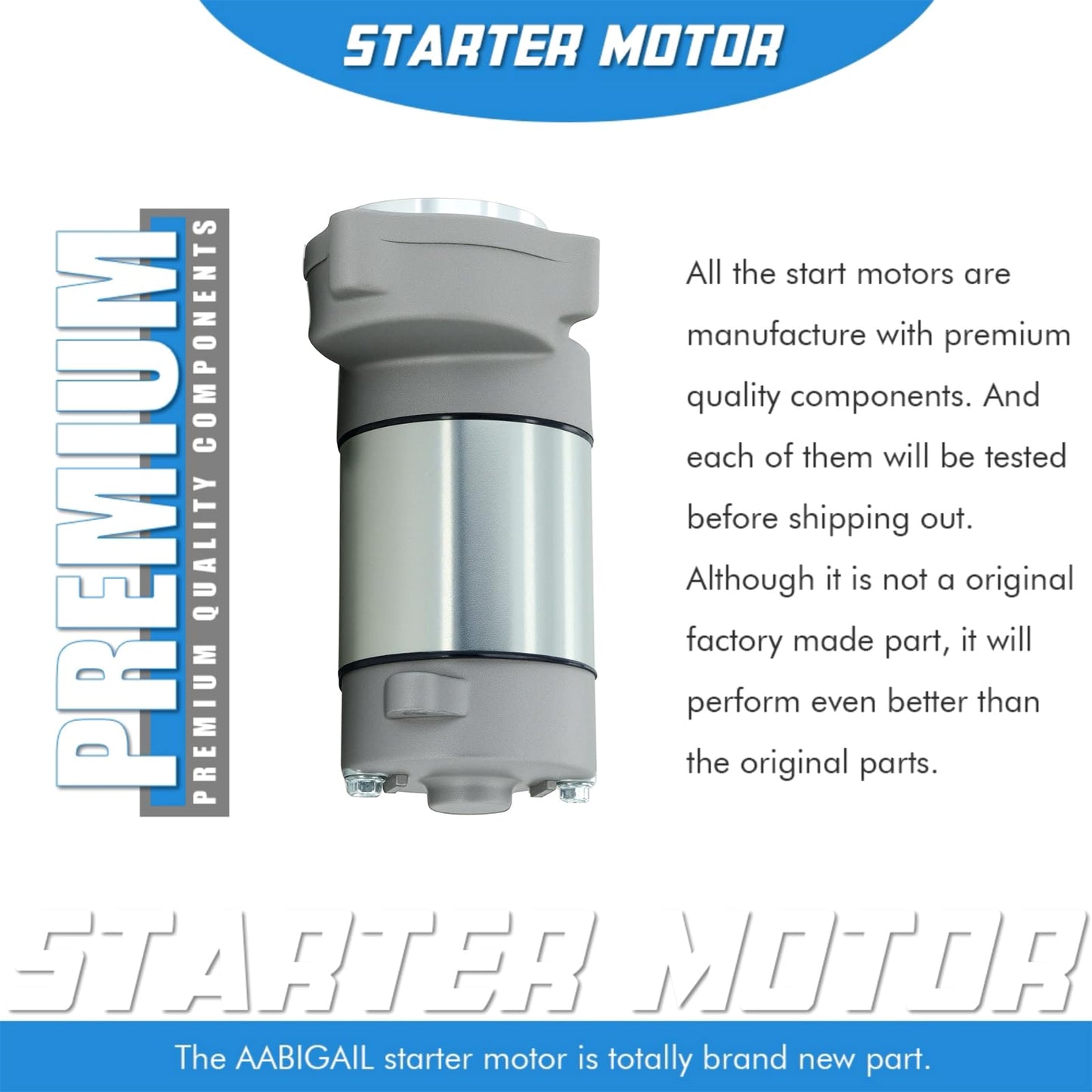 Starter Motor Replacement High Torque for Polaris ATV Xplorer 250 300 350 400 Trail Boss 350L Scrambler 400 3085393 Replaces #3083646, 3083748, 3083760, 3083933, 3084403, 3085393