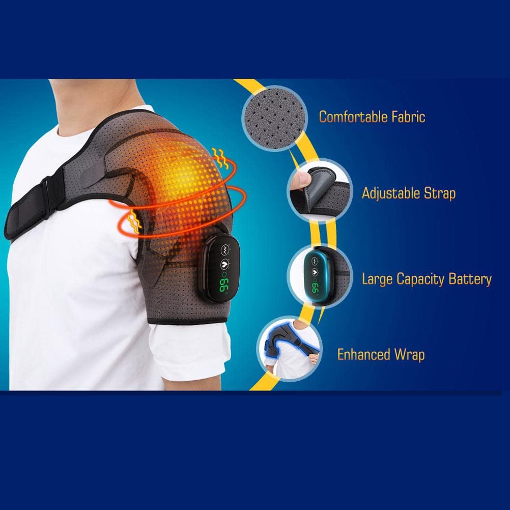 Massager Heating Shoulder, Diving Fabric, USB Charging, Adjustable, Comfortable Heat, Heating Shoulder Wrap, Help You Relax Your Muscles