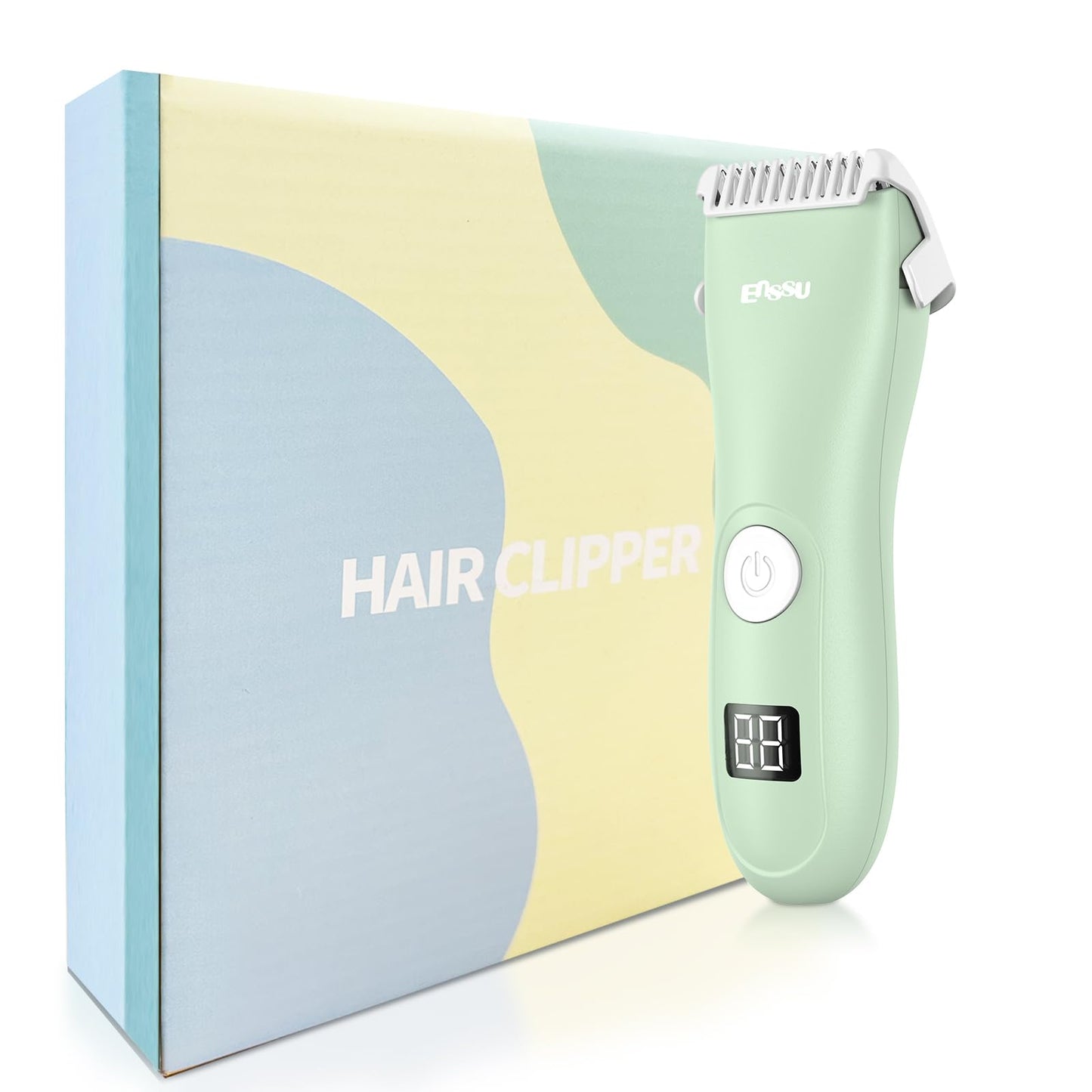 Baby Hair Clippers, Quiet Professional Hair Trimmer for Kids, Hair Cutting Kits with LCD Display, Safe Ceramic Blades, Waterproof Rechargeable Clippers for Autism Children and Infants