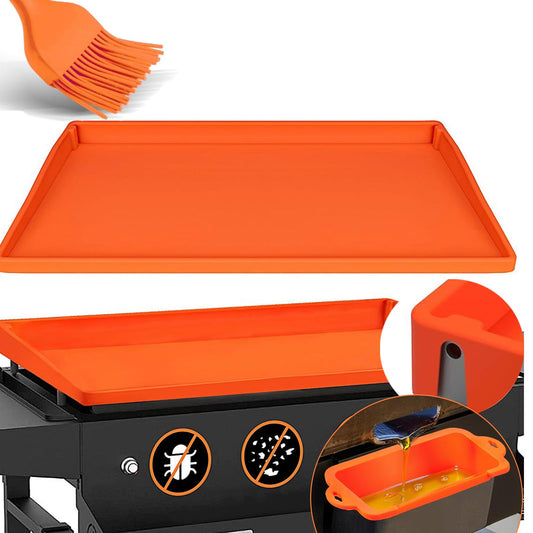 36 Inch Silicone Griddle Cover Mat Kit for Blackstone Grill/Blackstone Griddle Accessories, a Silicone Grease Liner, Heavy Duty Food Grade BBQ Accessories Mat for All Season Outdoor Protector