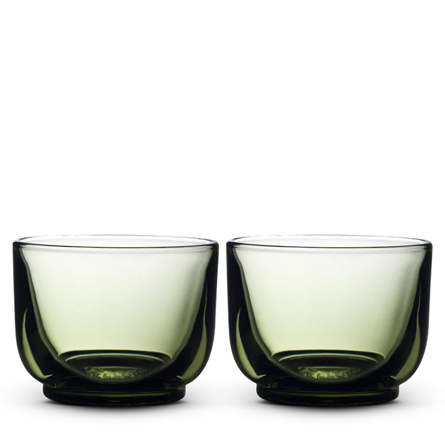 Pirch Cortado Glasses by Fellow – 4.5 oz Artisanal Cups, Set of 2, Dishwasher Safe Coffee Glasses for Espresso Drinks & Latte Art – Woodland