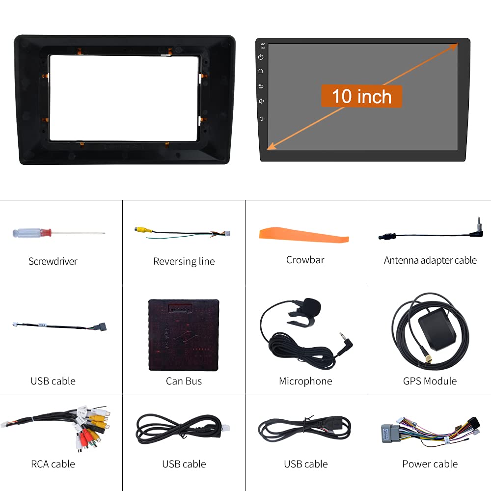 AWESAFE Car Radio Stereo Andriod 13 for Jeep Wrangler JK Compass Grand Cherokee Dodge Ram with CarPlay Android Auto