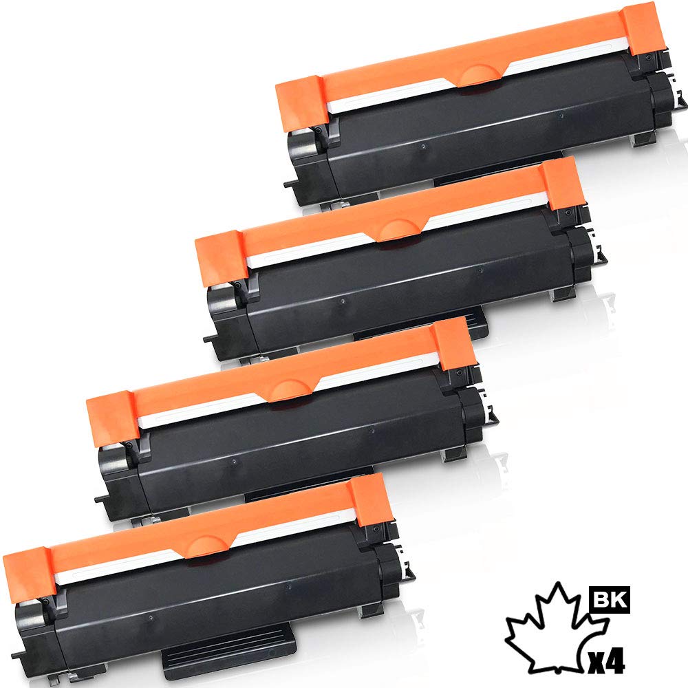 (CHIP Included) 4 High Yield Inkfirst Toner Cartridge TN-760 TN760 Compatible Remanufactured for Brother TN-760 Black HL-L2350DW HL-L2370DW HL-L2370DWXL HL-L2390DW HL-L2395DW MFC-L2710DW MFC-L2730DW