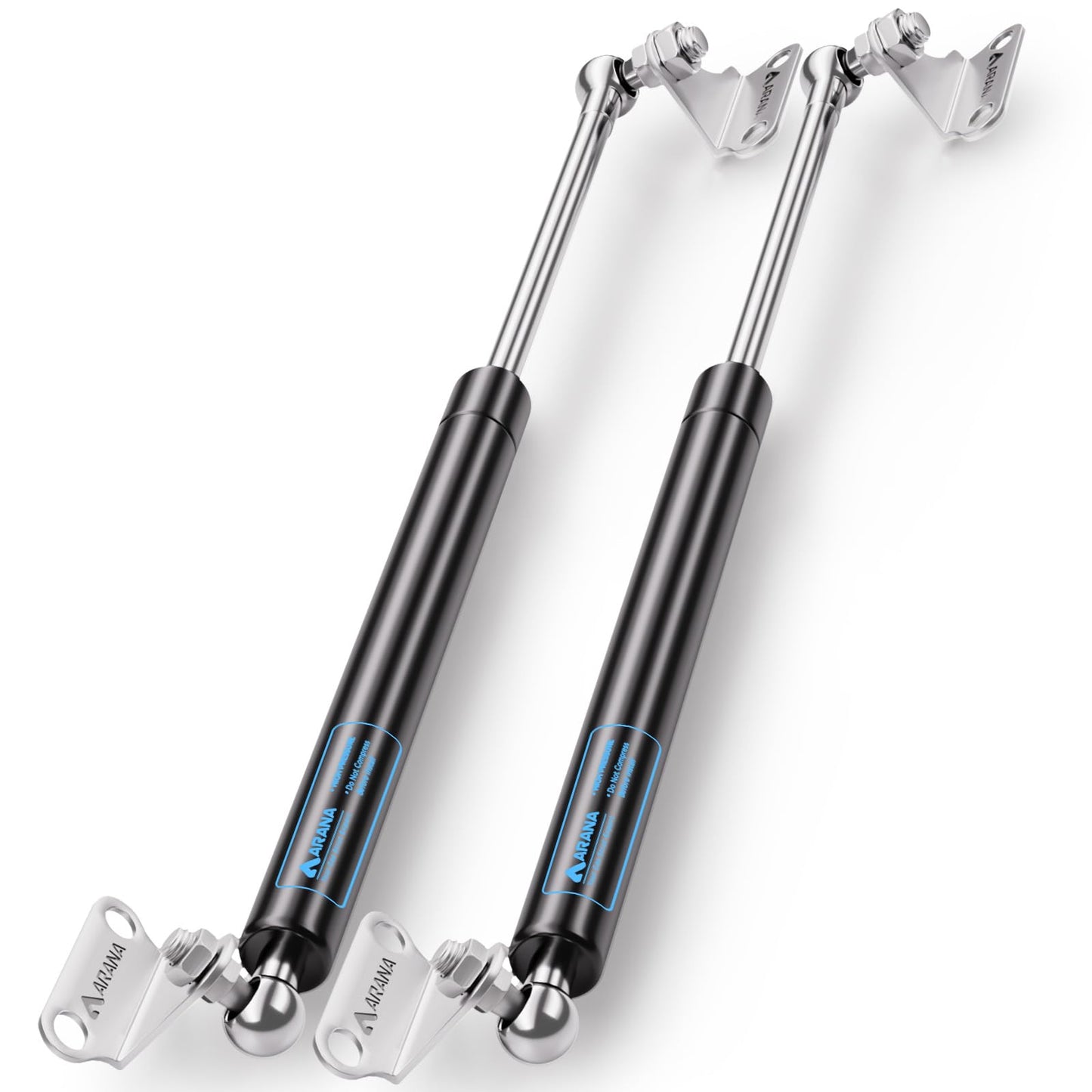 ARANA Gas Struts for Heavy Lid 100 lbs, 15 inch Gas Shocks Lift Lid with Brackets, 100 Pounds Hydraulic Lift Support Springs for Heavy Duty Door Cabinet Boat Lid, 2 Pcs