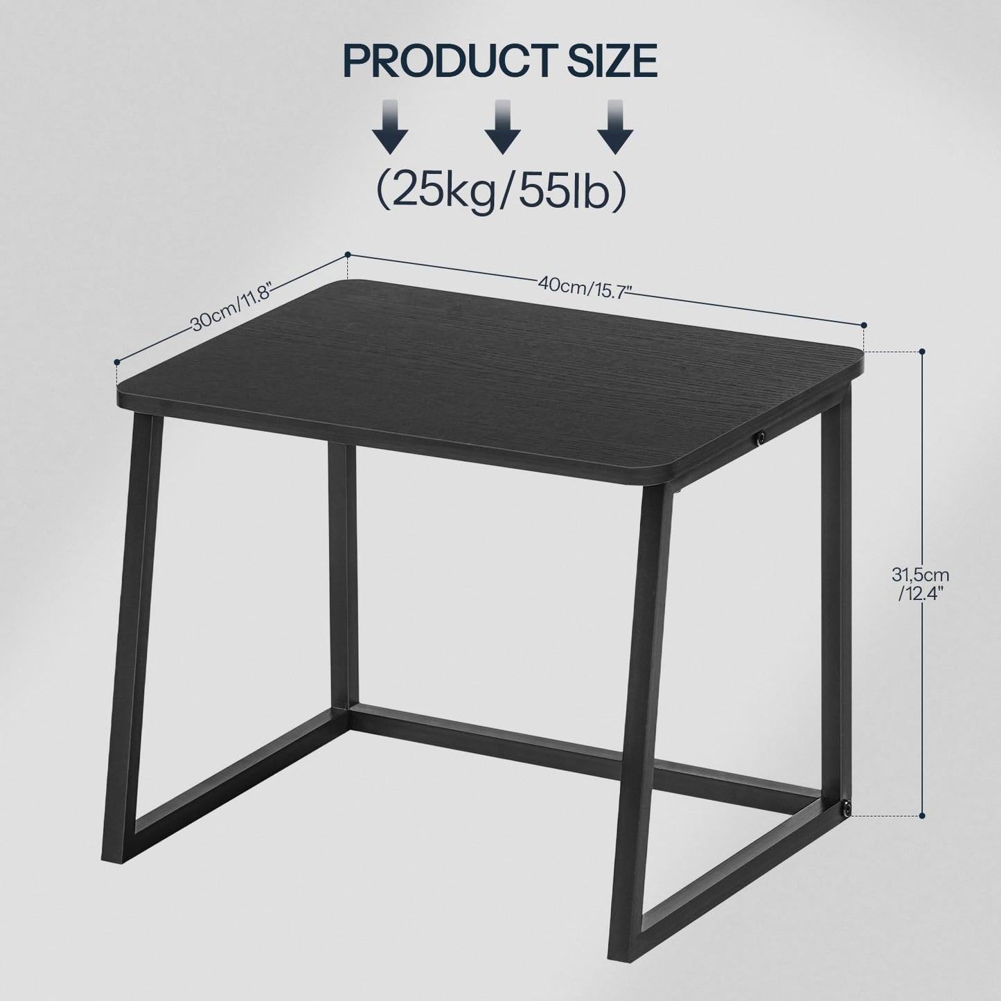 HOOBRO Printer Stand with Storage for Desk, 2-Tier Desktop Printer Shelf, Desk Organizer for Office, Kitchen, Living Room, Black BB16PS01