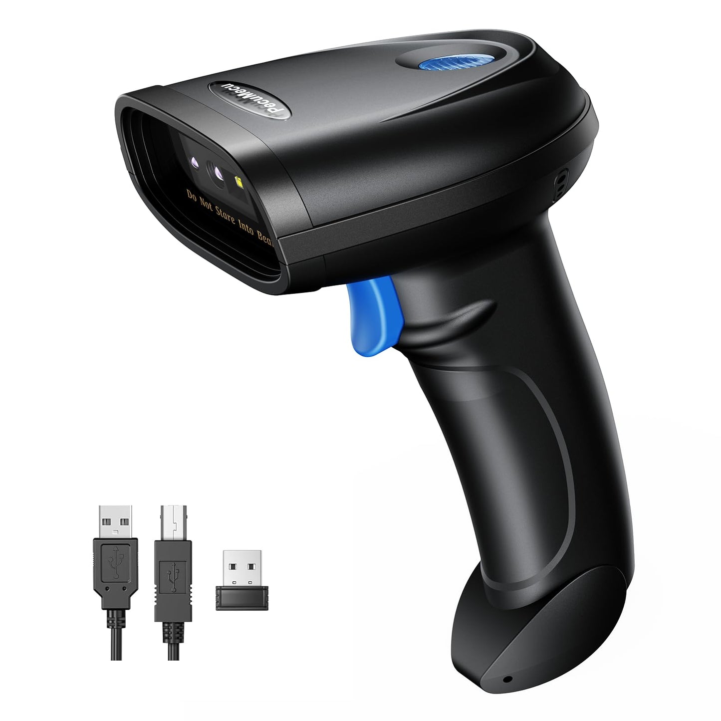 PecuMceu Bluetooth 1D&2D Barcode Scanner, 3-in-1 Bluetooth & USB Wired & 2.4G Wireless QR Barcode Reader, PDF417 Data Matrix Handheld Bar Code Scanner Work with Windows, Android, iOS (TM-10B)