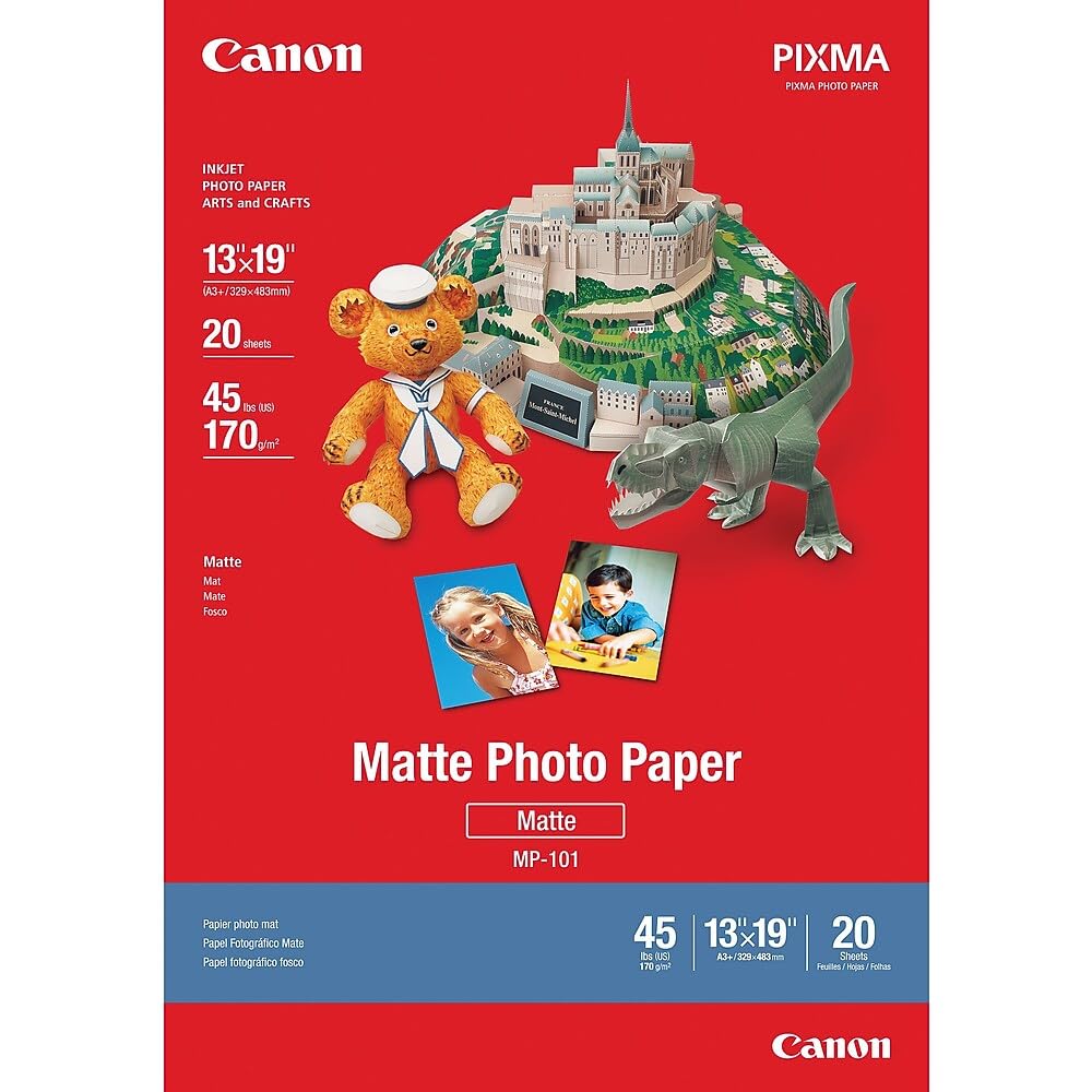 Canon MP-101 13-Inch x 19-Inch Matte Photo Paper (20 Sheets/Package)