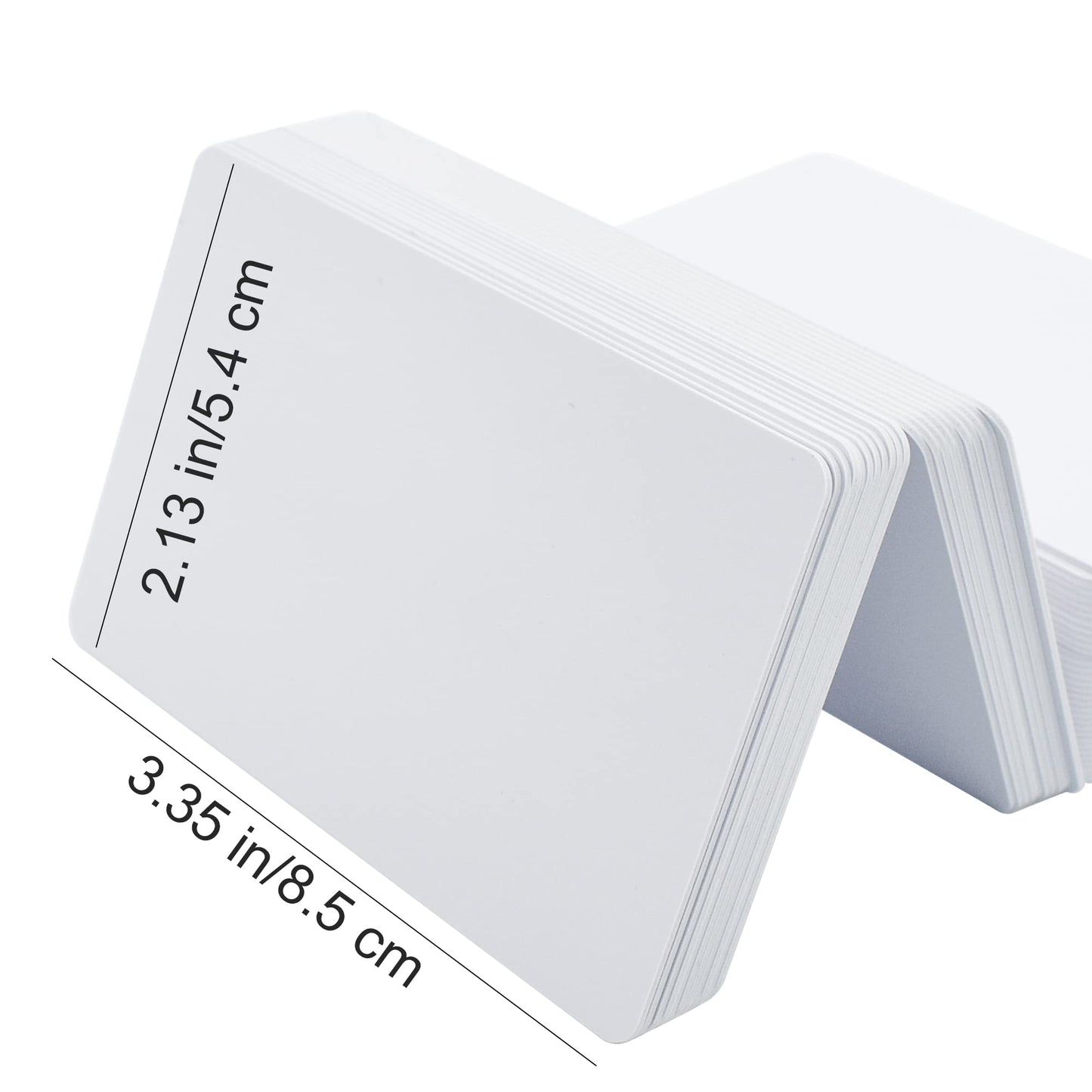 VANRA 250 Pack Premium Blank PVC Cards for Photo ID Badge Printers CR80 30 Mil White Plastic Card for Standard ID Cards and Identification Badges