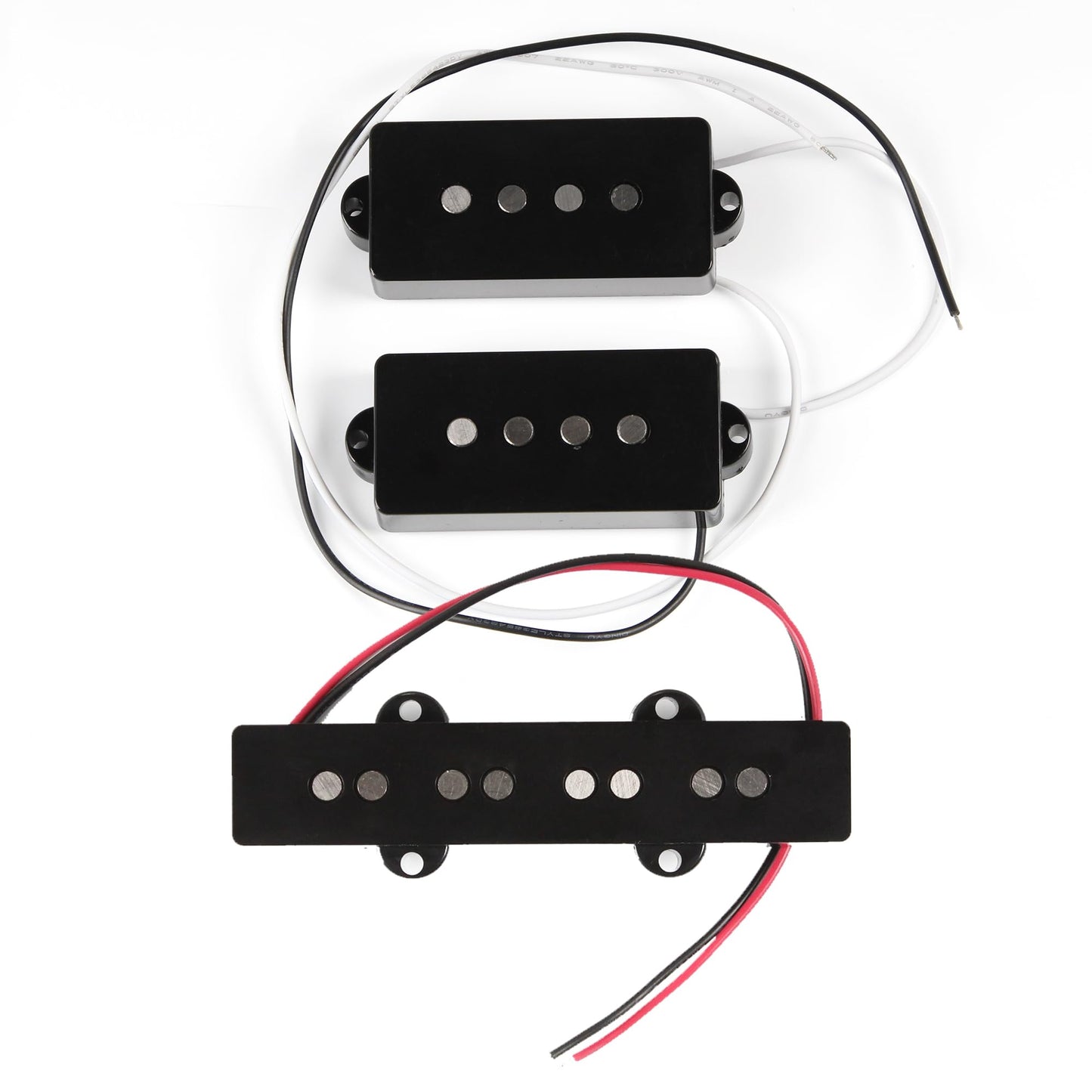 FLEOR Alnico 5 PJ Bass Pickups Neck Bridge Pickups Set for 4-String PB JB Bass Electric Bass