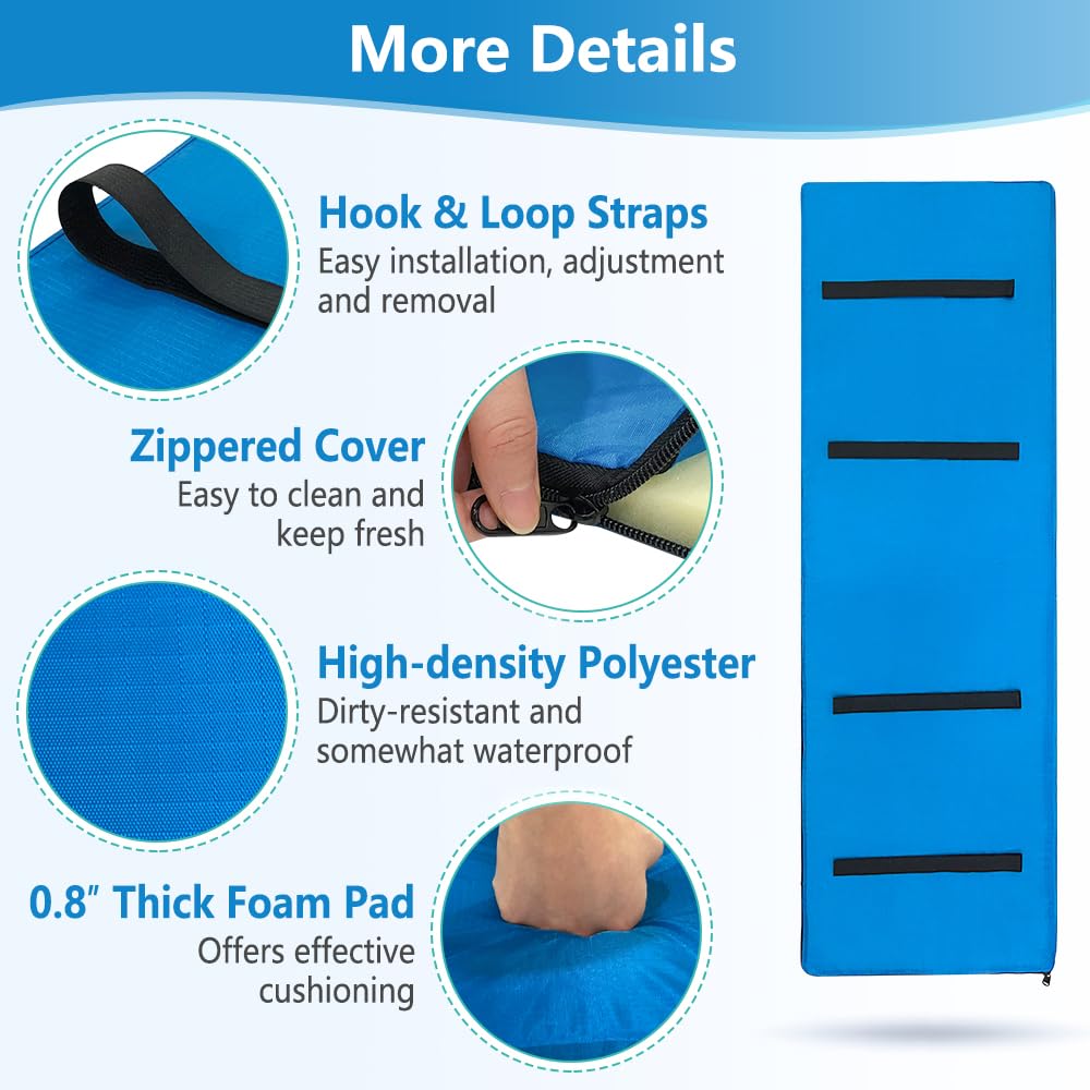 Bed Rail Padding Hospital Pads for Elderly Adults Bedside Rails Seniors Safety Railings Cushion Medical Assist Bumper Covers 48''x 15''x 0.8''(1 Pair)