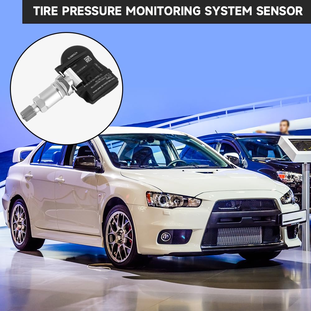 YOLLKY 315MHz TPMS Sensor, Tire Pressure Monitoring System Sensor - Compatible for Mitsubishi Outlander, Lancer, i-MiEV, Outlander Sport - Replace Part 4250B975 Set of 4, 231001gu0028