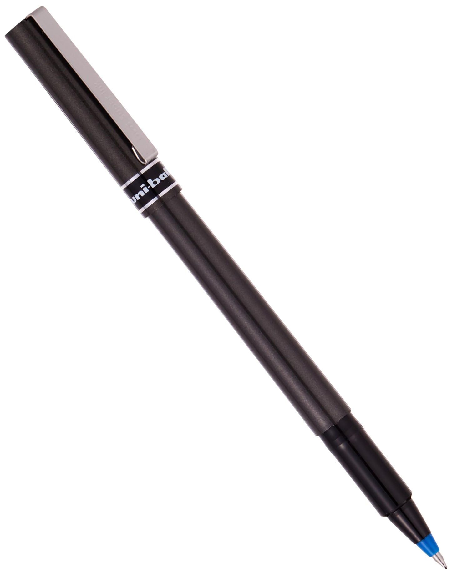 uni-ball DELUXE Rollerball, Stick Roller Ball Pen Micro-0.5mm, 12 Pack, Blue Ink (60027)