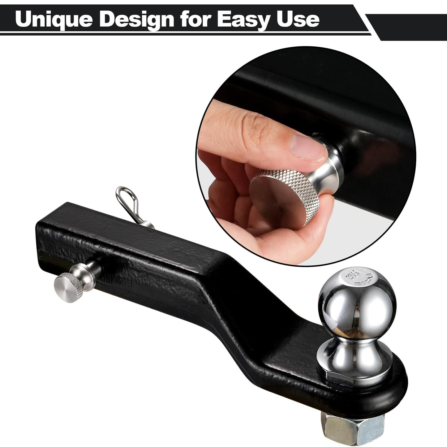 TOPSHINE Stainless Steel Trailer Hitch Pins and Clips, 5/8 Inch Diameter, Fit 2"&2.5" Receiver (3 Pack)