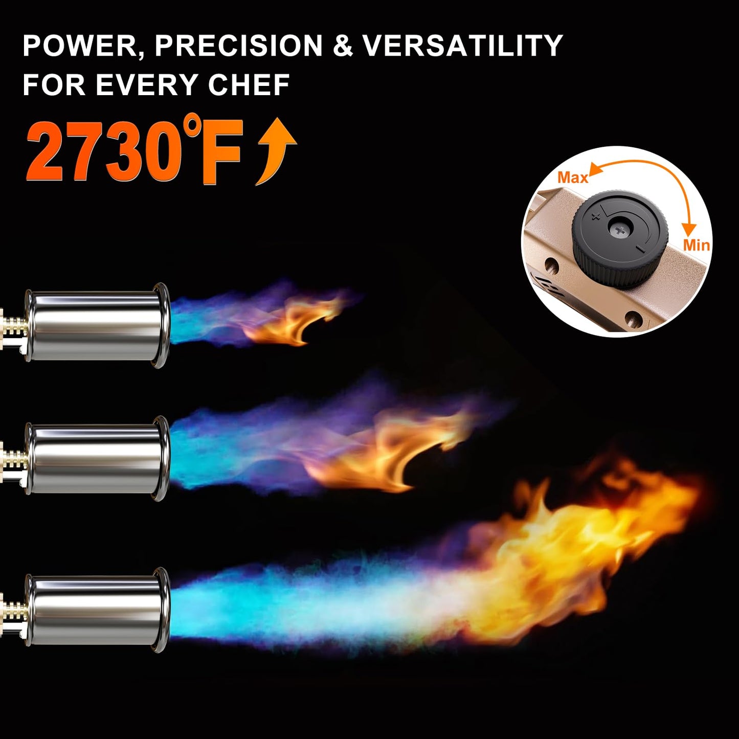 Propane Torch Gun, Powerful BBQ and Cooking Torch with Automatic Ignition, Handheld Kitchen Torch, Blow Torch Ideal for Searing Steaks, Welding and Festive Gifting