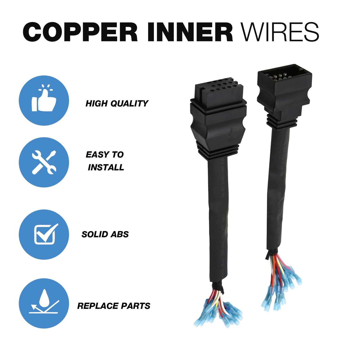 VIKKSAER MSC04753 13 Pin Snow Plow Wiring Harness Repair Kit, Replacement for Boss Snowplow Blade Connector MSC04754, 2 Pack