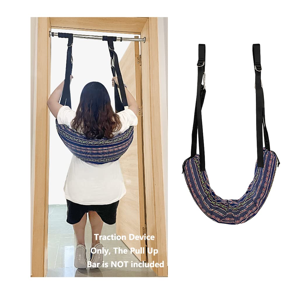 Spine Decompression Back Traction Device Spine Stretcher Back Stretcher for Lower Back Pain Relief Spinal Decompression Back Stretching Device Door Traction Pillow for Joint Stretching