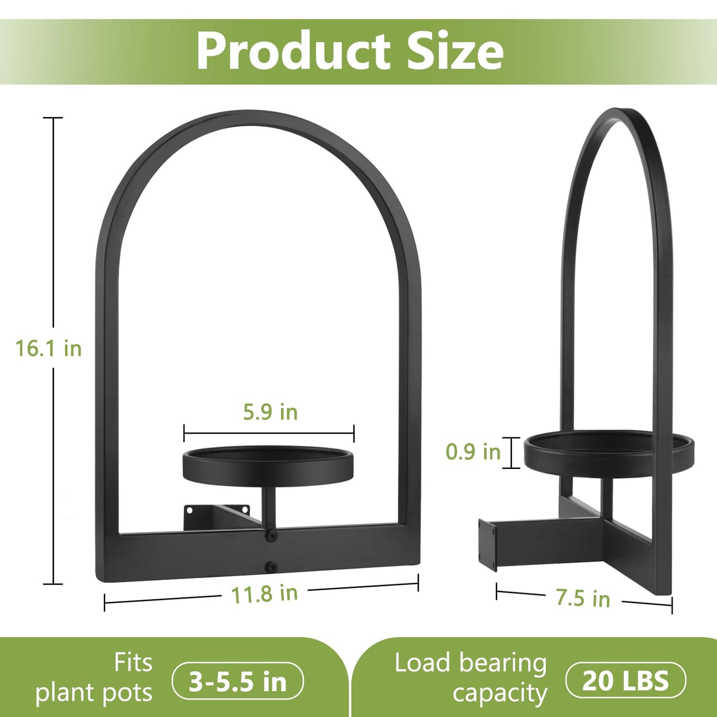 Wall Planters for Indoor Plants, 3D Floating Wall Planter for Home Decor, Picture Frame Plant Holder, Plant Shelves 2 Pack for Living Room Home Office