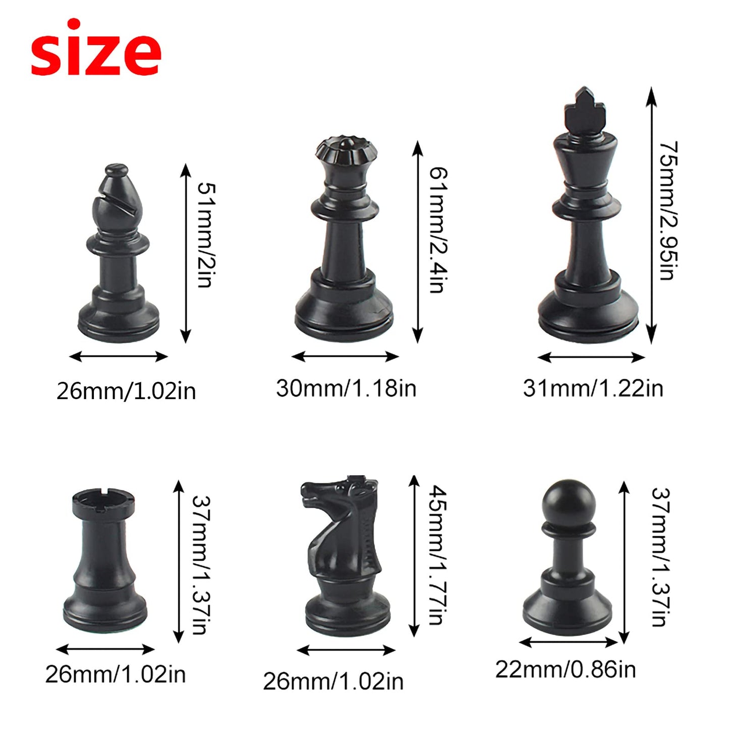 Andux Chess Game Set Chess Pieces and Rollable Board XQTZ-01 (Green,42x42cm)