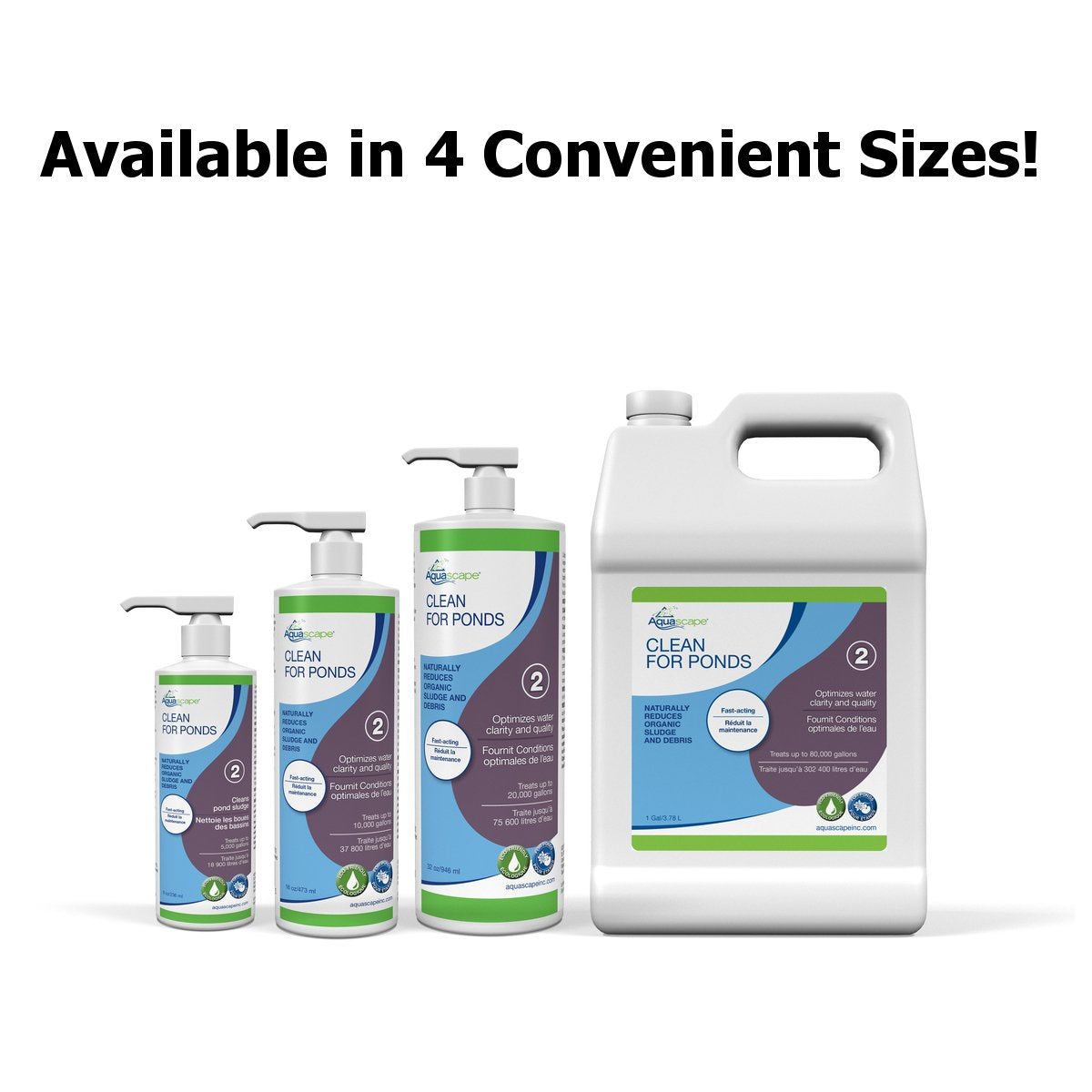 Aquascape Clean Water Treatment for Koi and Fish Ponds, Optimize Water Clearity and Quality, Easy to Use, Powerful Blend of Heterotrophic Bacteria, 32 Ounce / 946-ml | 96063, White