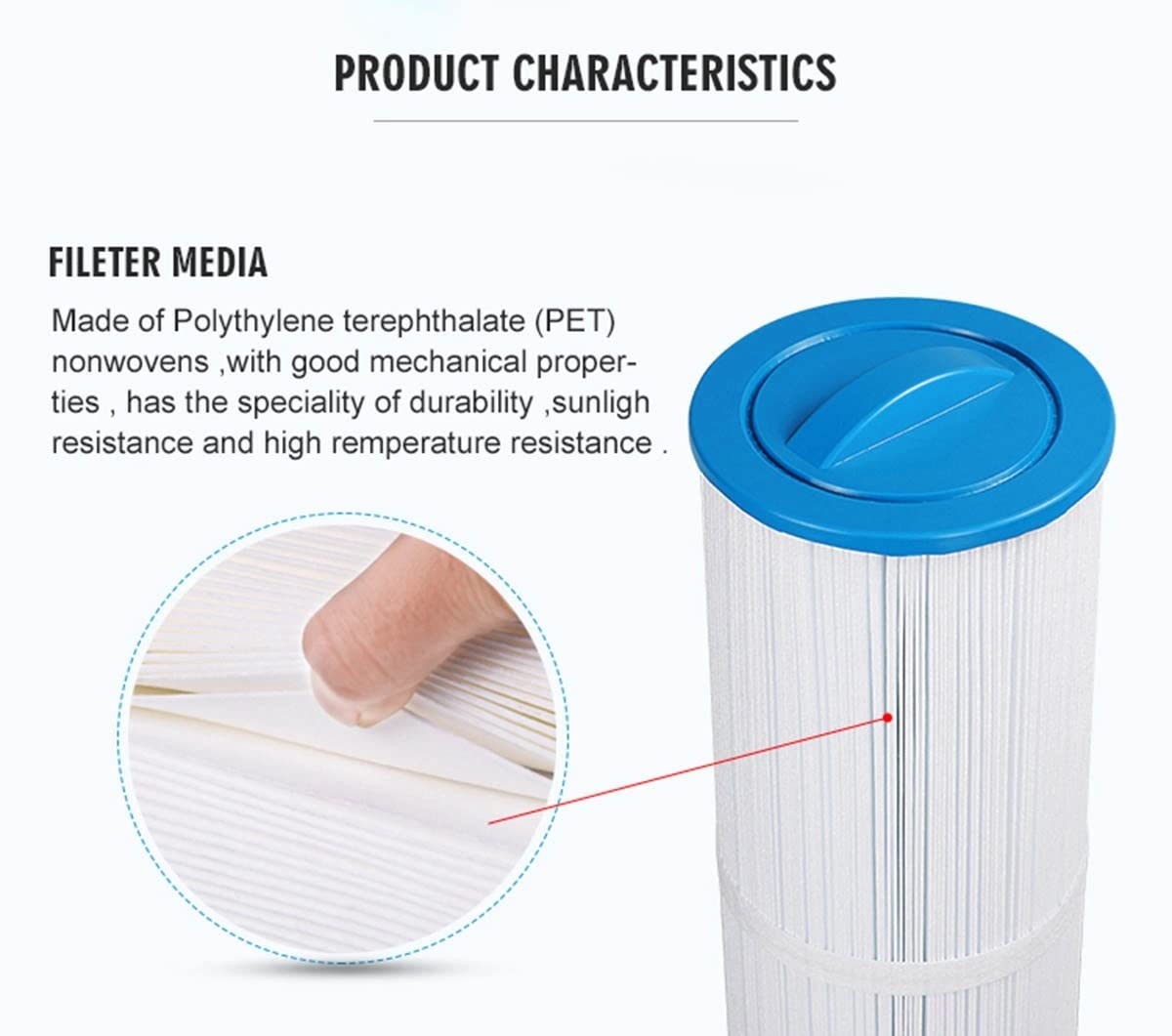 4CH-949 Spa Filter Replaces Pleatco PWW50L, Filbur FC-0172, SD-01143, 817-4050, Rising Dragon 50, Waterway Teleweir 50 sqft Filter Cartridge 2 Pack
