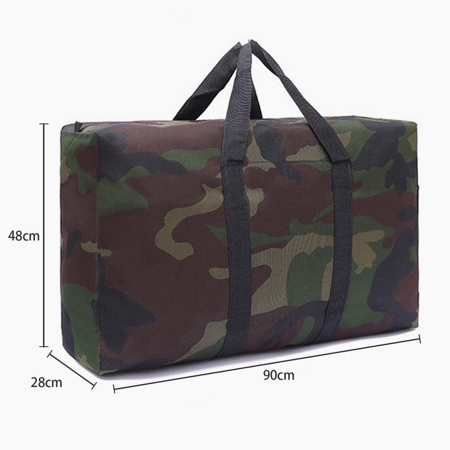 4 Packs Camouflage Extra Large Moving Bags, 125L Heavy Duty Storage Bags, Waterproof Oxford Storage Tote Duffle Bag with Zippers for Clothes, Bedding, Comforters, Pillows, Moving