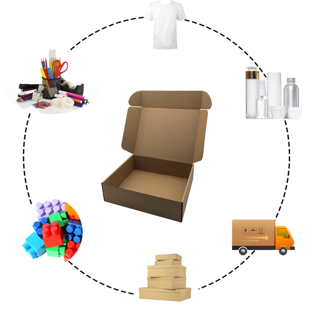 Livejun 11x9x3 inch Shipping Boxes Pack of 25， Brown Corrugated Cardboard Box Mailer Boxes for Packaging Small Business Shipping，Boxes for Birthday Wedding Party Gift Giving (11 x 9 x 3)