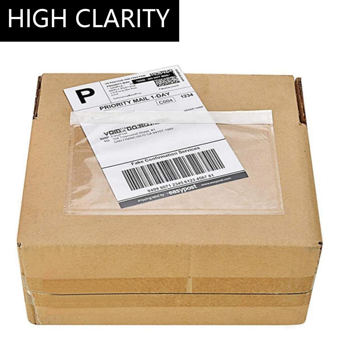 Coopaty Packing List Envelopes 7.5"x5.5" Pouches Invoice Enclosed Adhesive Bags (500 Pack)